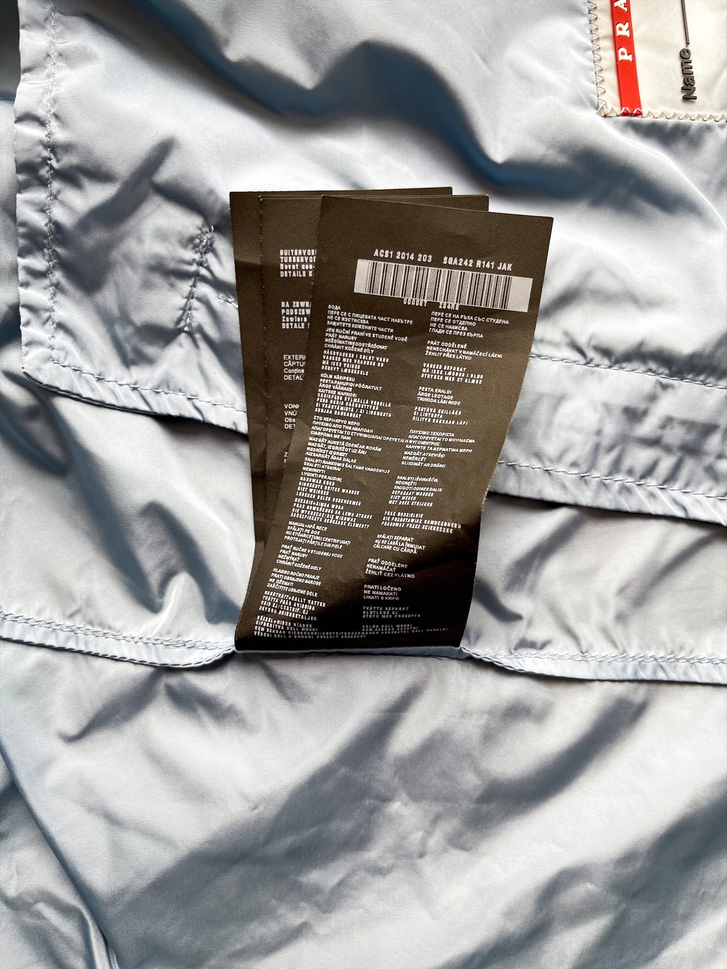 Prada Baby Blue Hooded Windbreaker