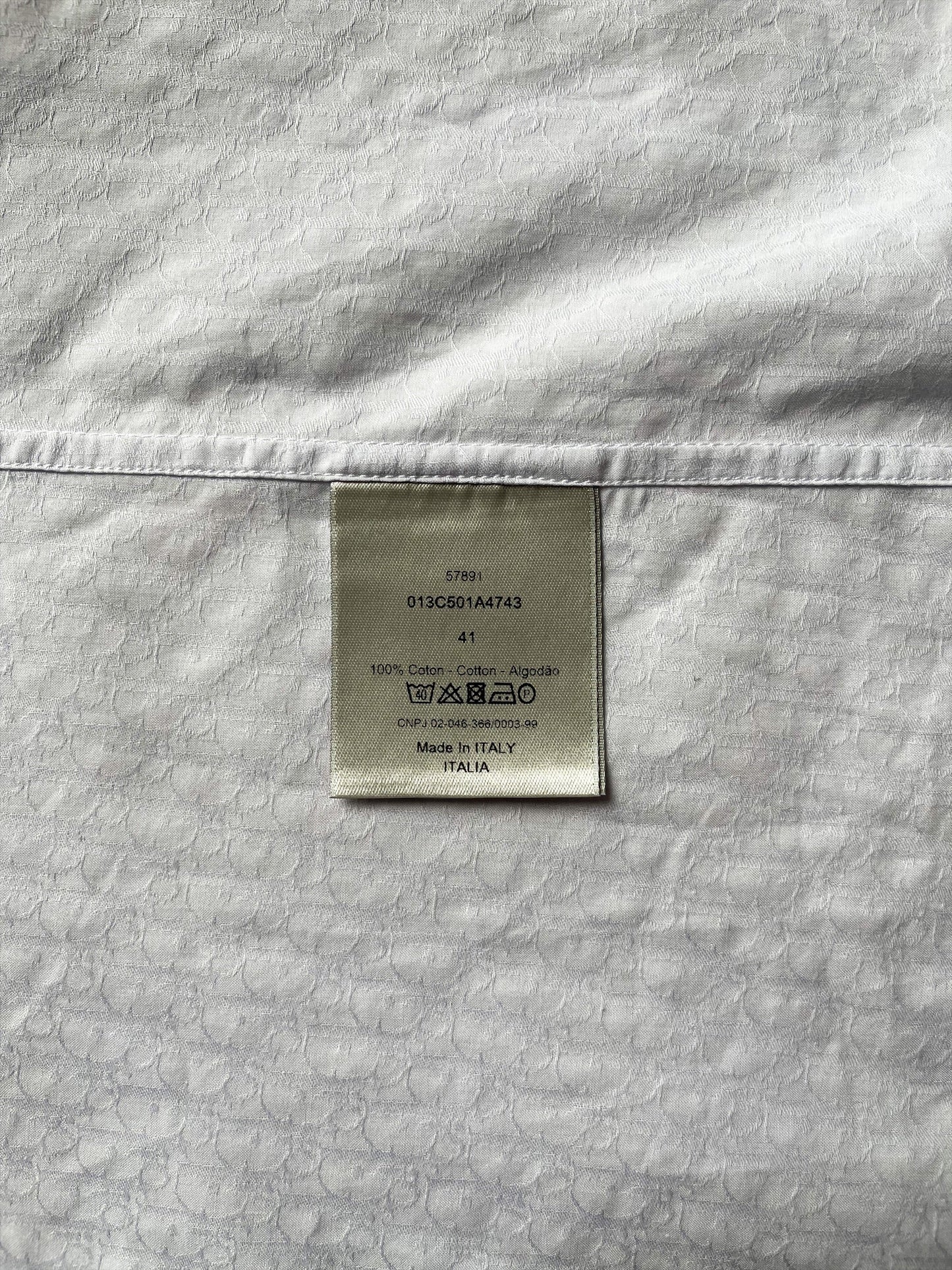 Dior Oblique Light Blue Button Up Shirt