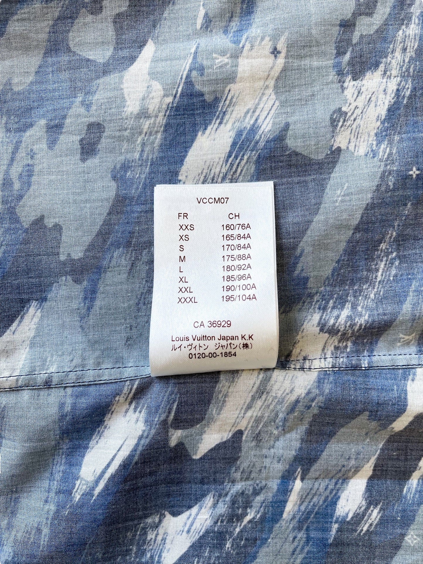 Louis Vuitton Blue Ocean Camo Monogram Button Up Shirt