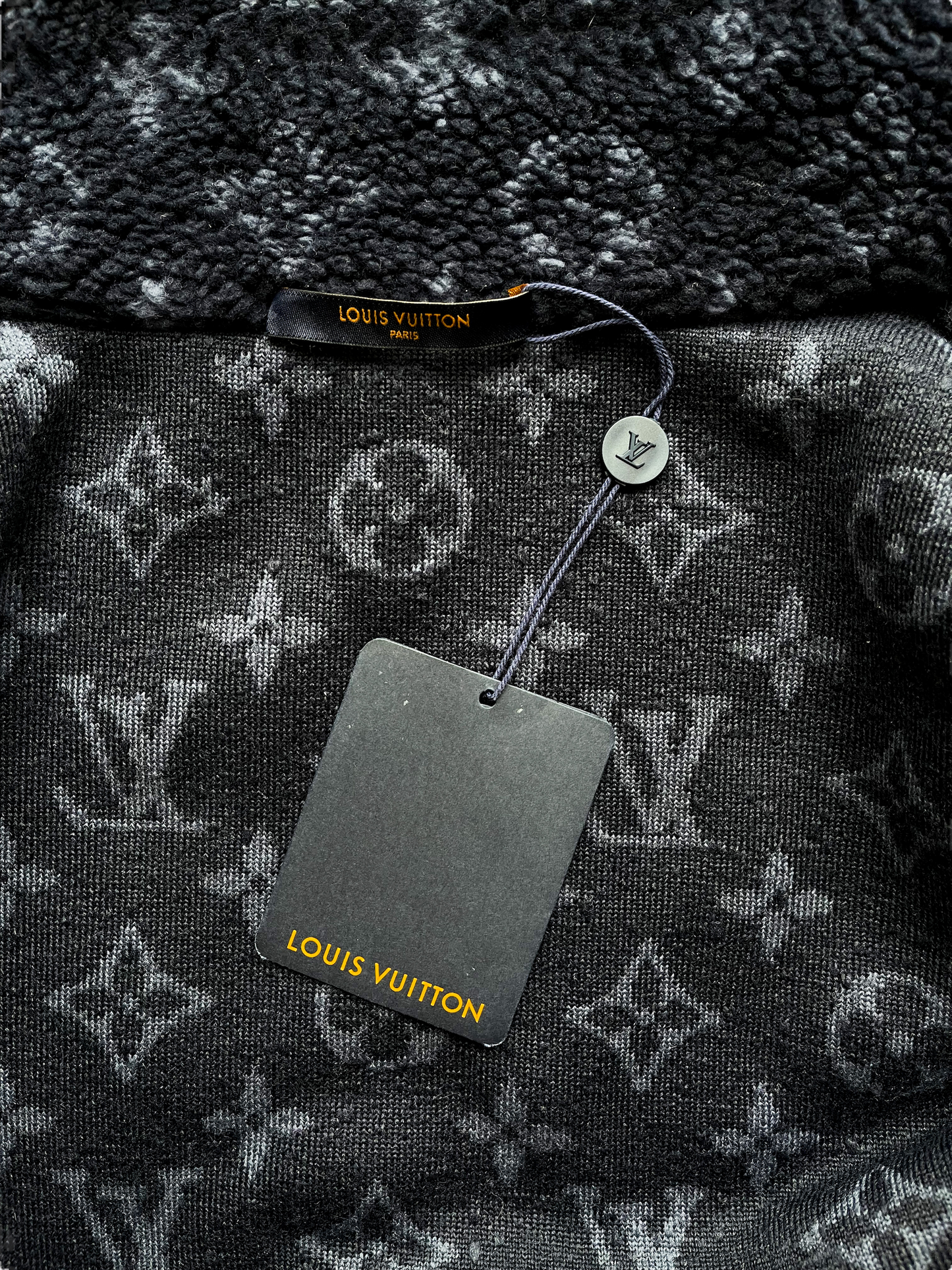 Louis Vuitton Navy Monogram Fleece Jacket