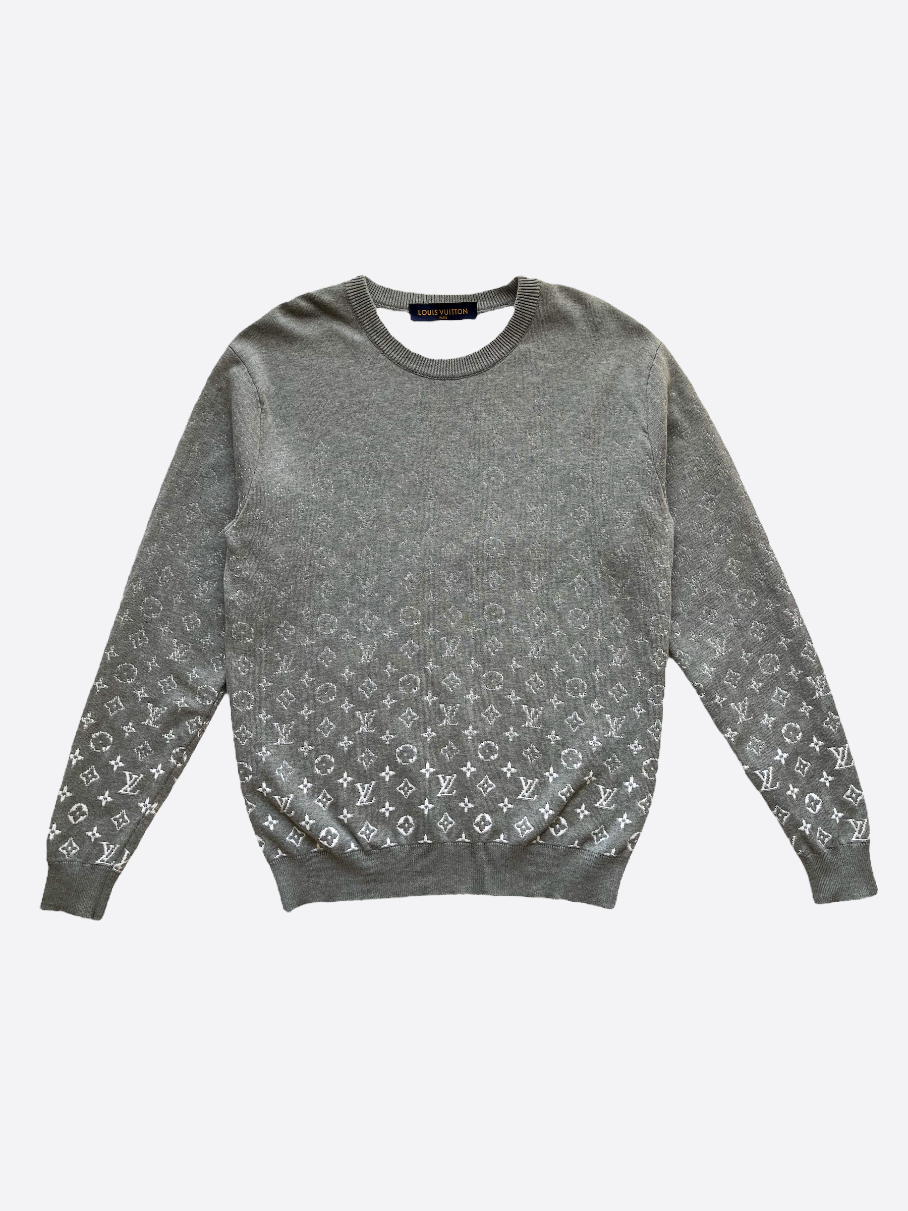 Louis Vuitton Navy & White Gradient Monogram Sweater – Savonches