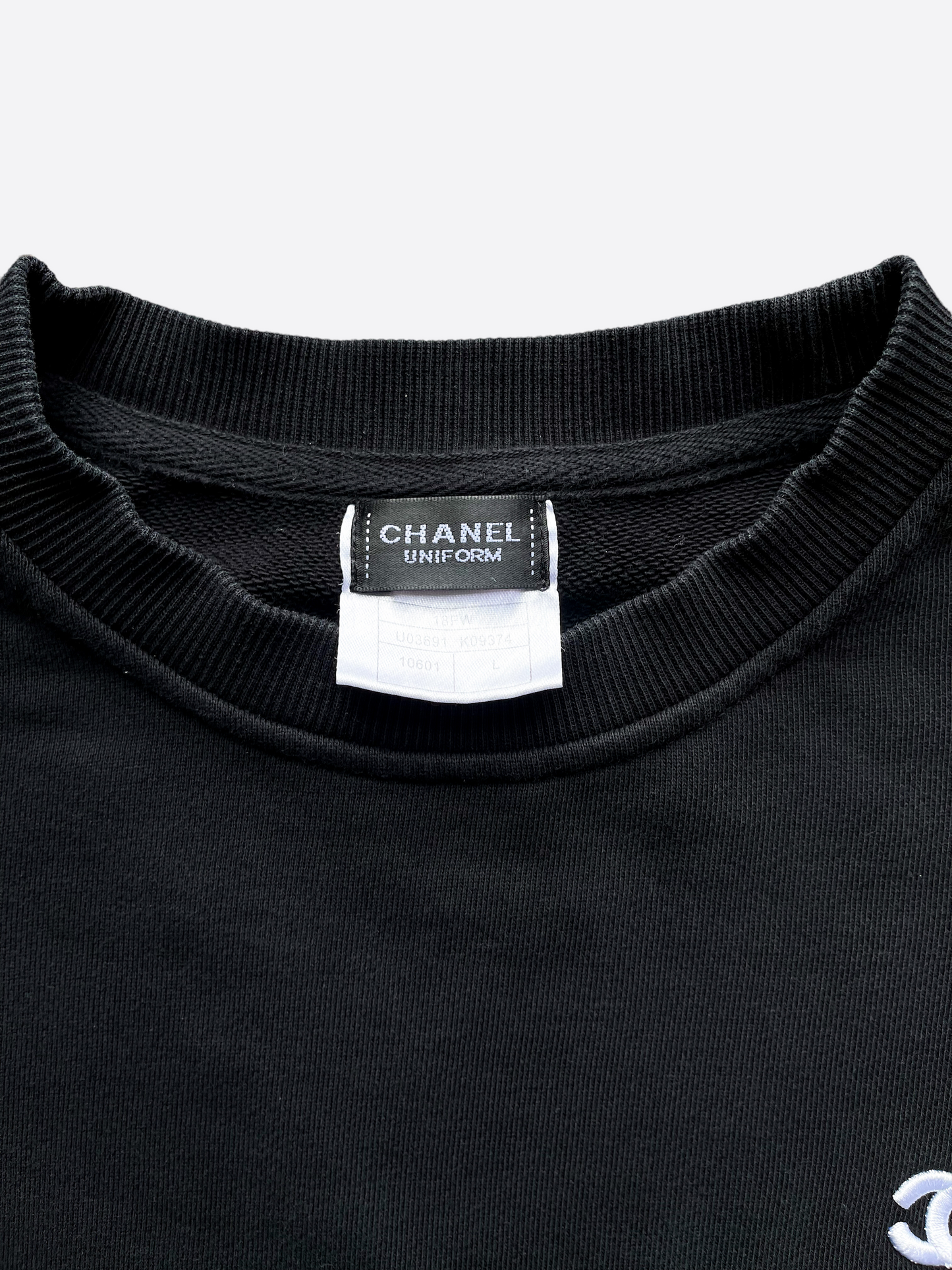 Chanel Uniform Logo Embroidered Sweater