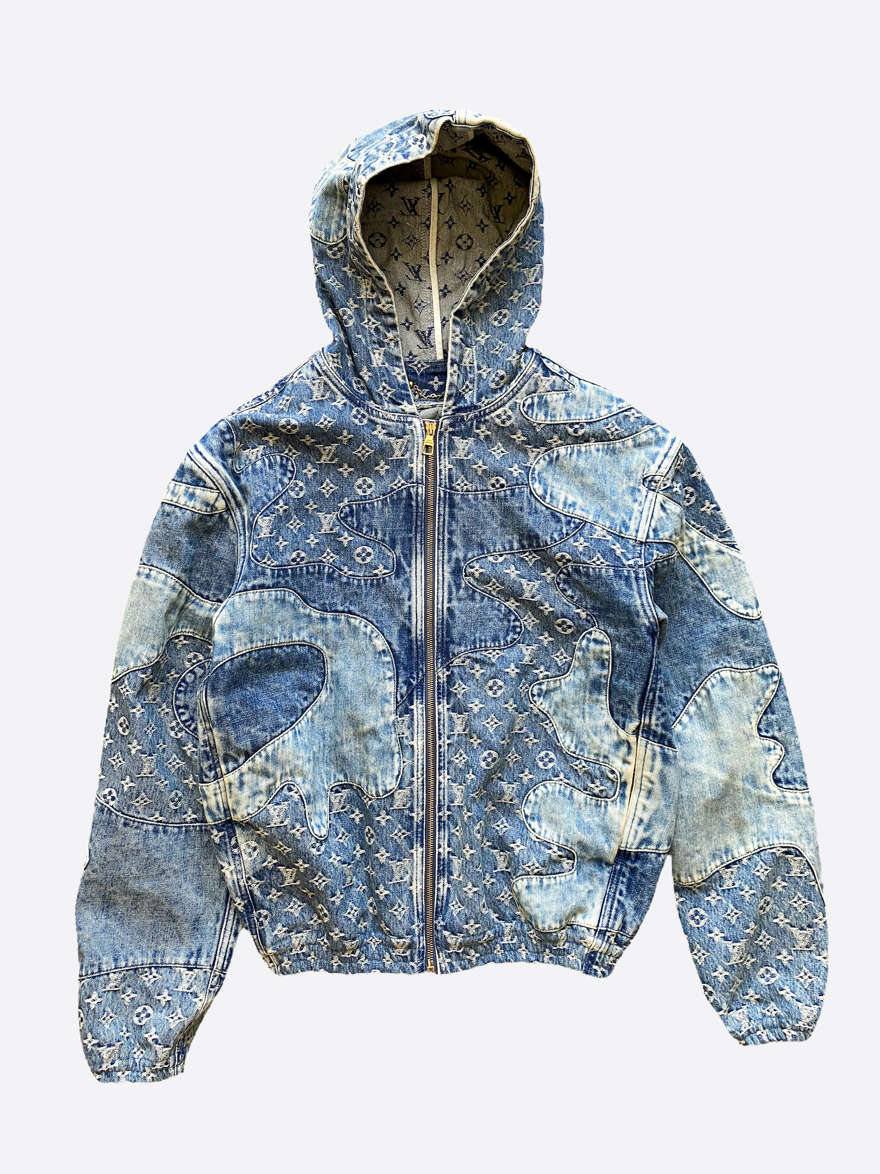 Louis Vuitton Nigo Hooded Denim Jacket – Savonches Louis Vuitton Nigo Hooded Denim Jacket – Savonches