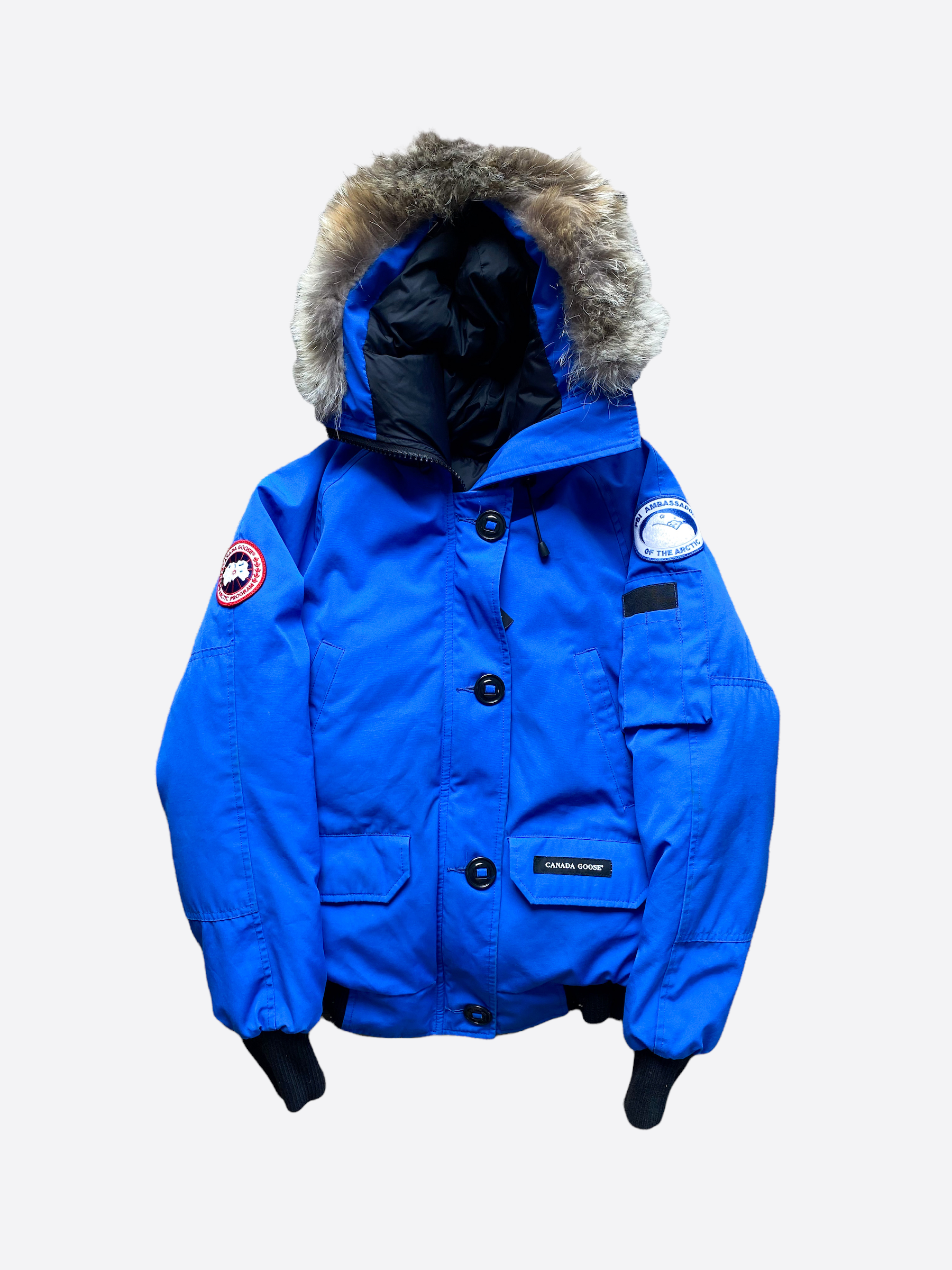 Royal blue canada goose top jacket