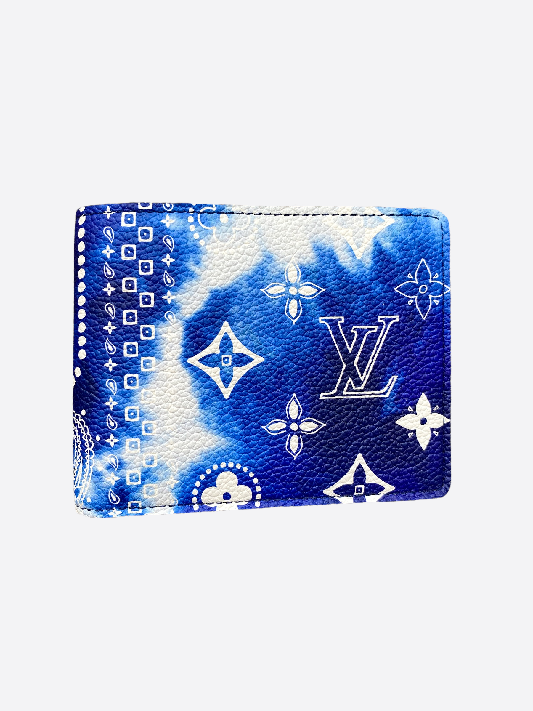 Louis Vuitton Blue Monogram Bandana Multiple Wallet