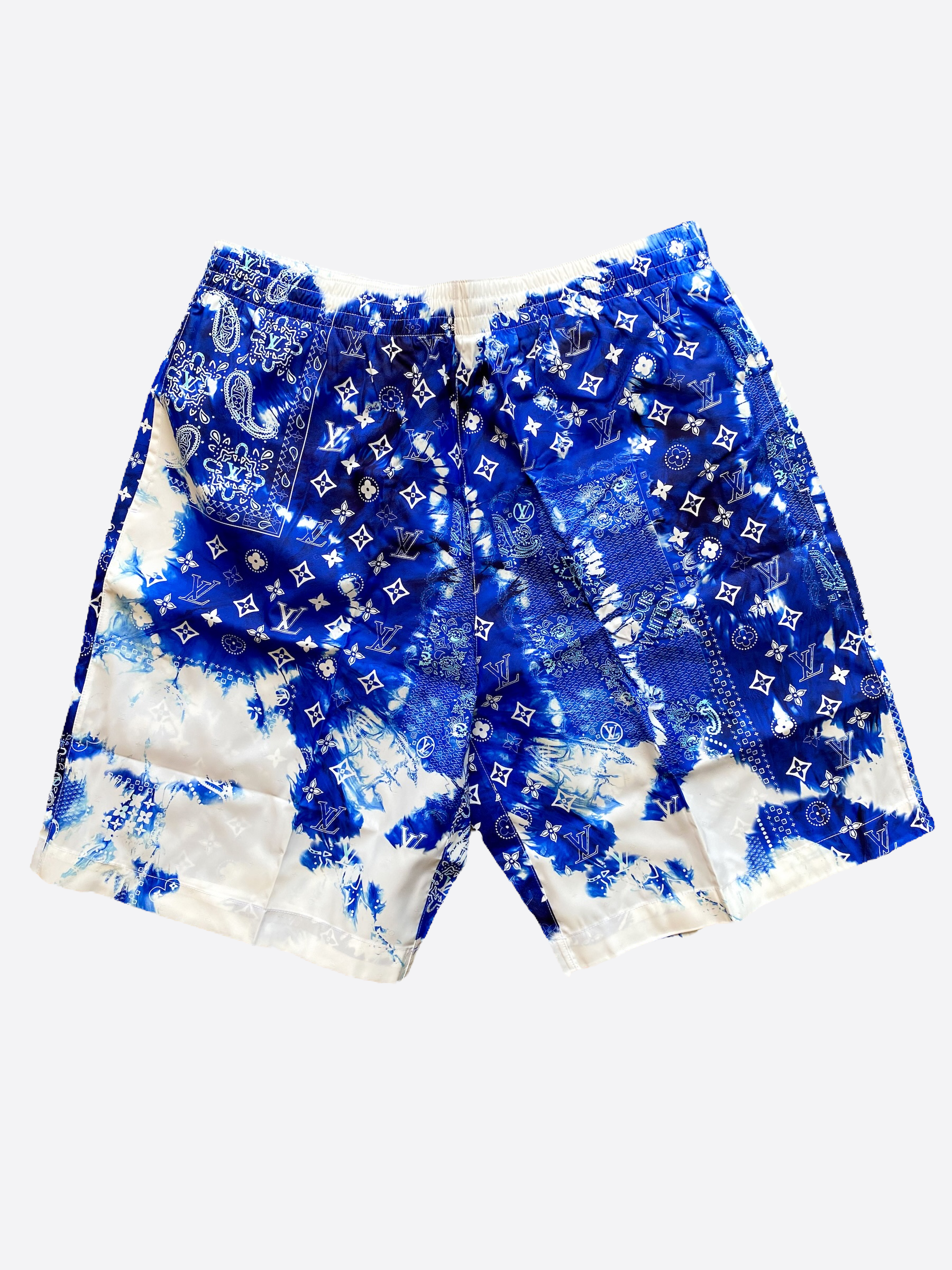 Louis Vuitton Blue Monogram Bandana Swimshorts – Savonches