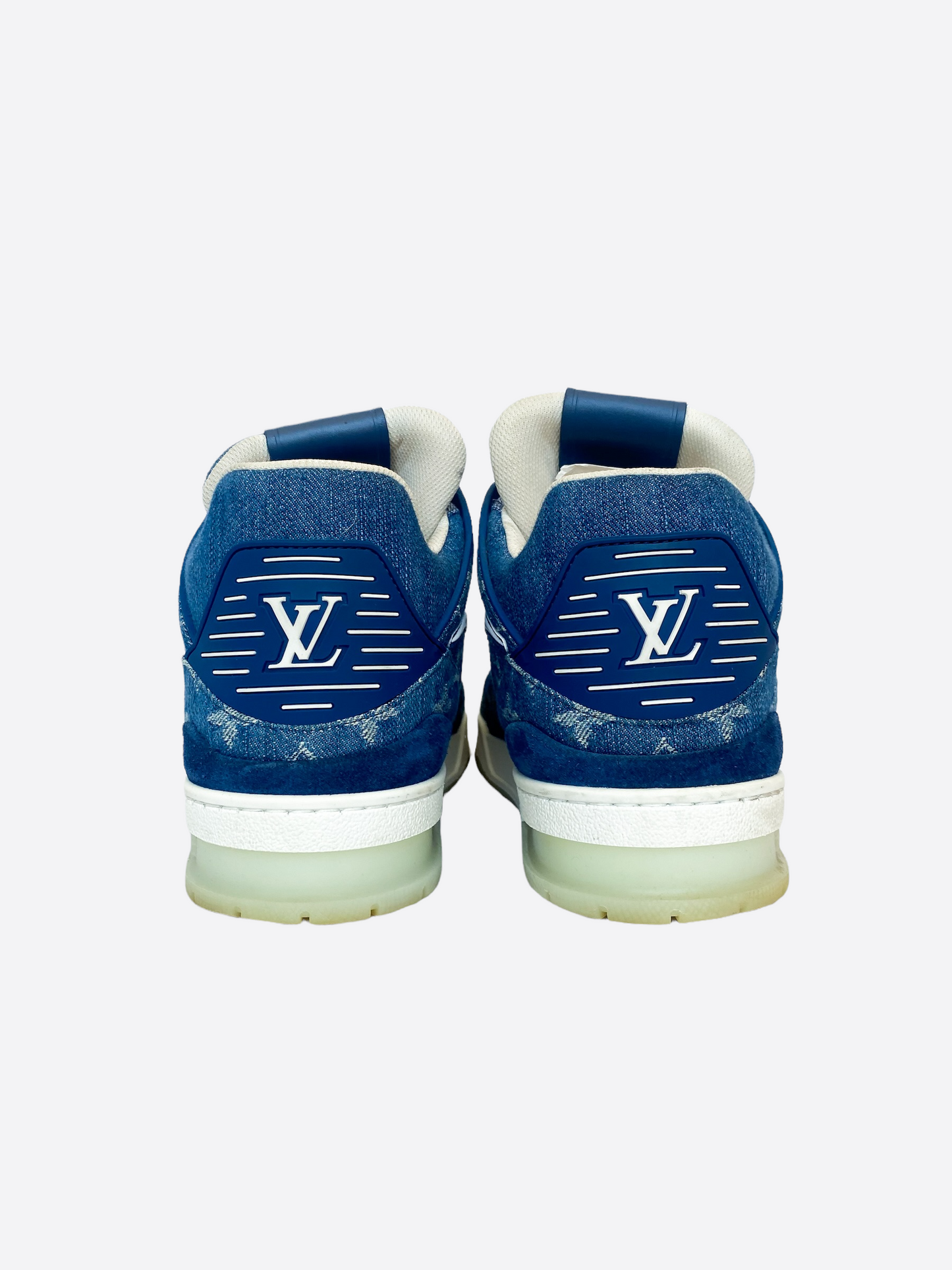 Louis Vuitton Denim Monogram Mid Top Trainers