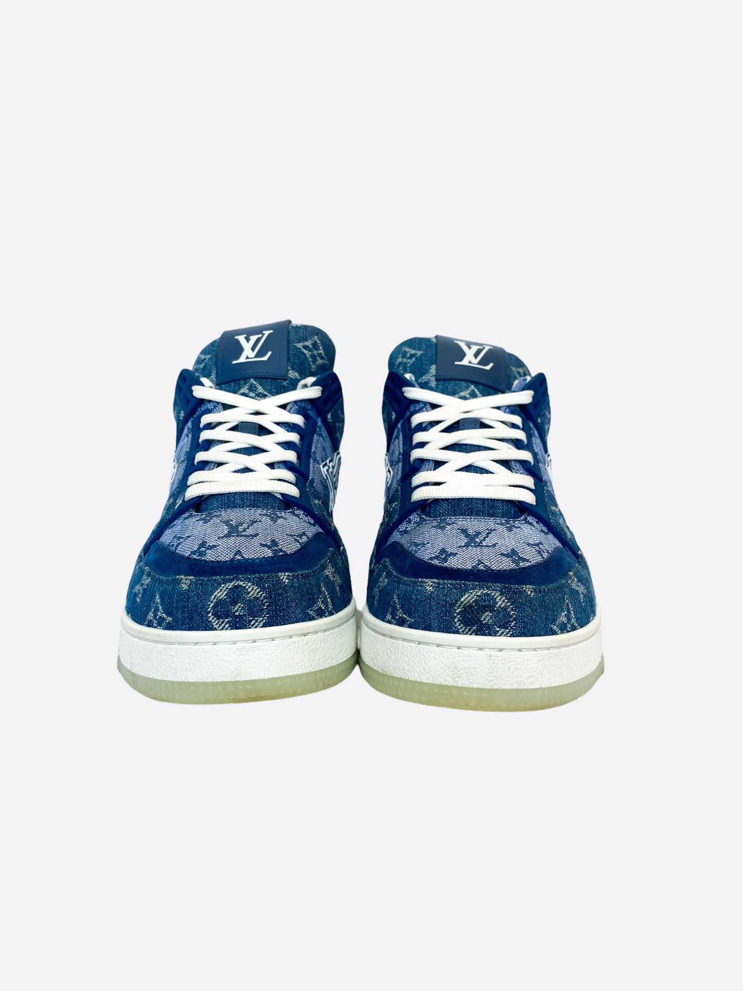 Louis Vuitton Denim Monogram Mid Top Trainers