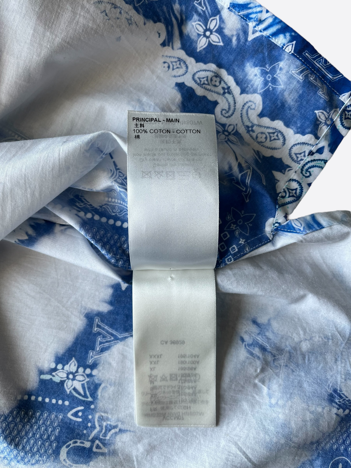 Louis Vuitton Blue Monogram Bandana Button Up Shirt
