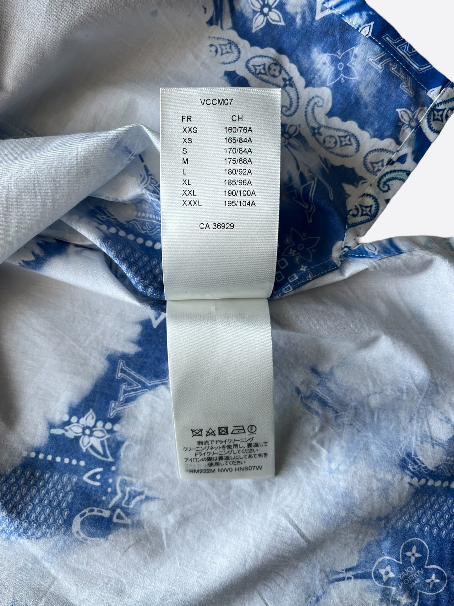 Louis Vuitton Blue Monogram Bandana Button Up Shirt
