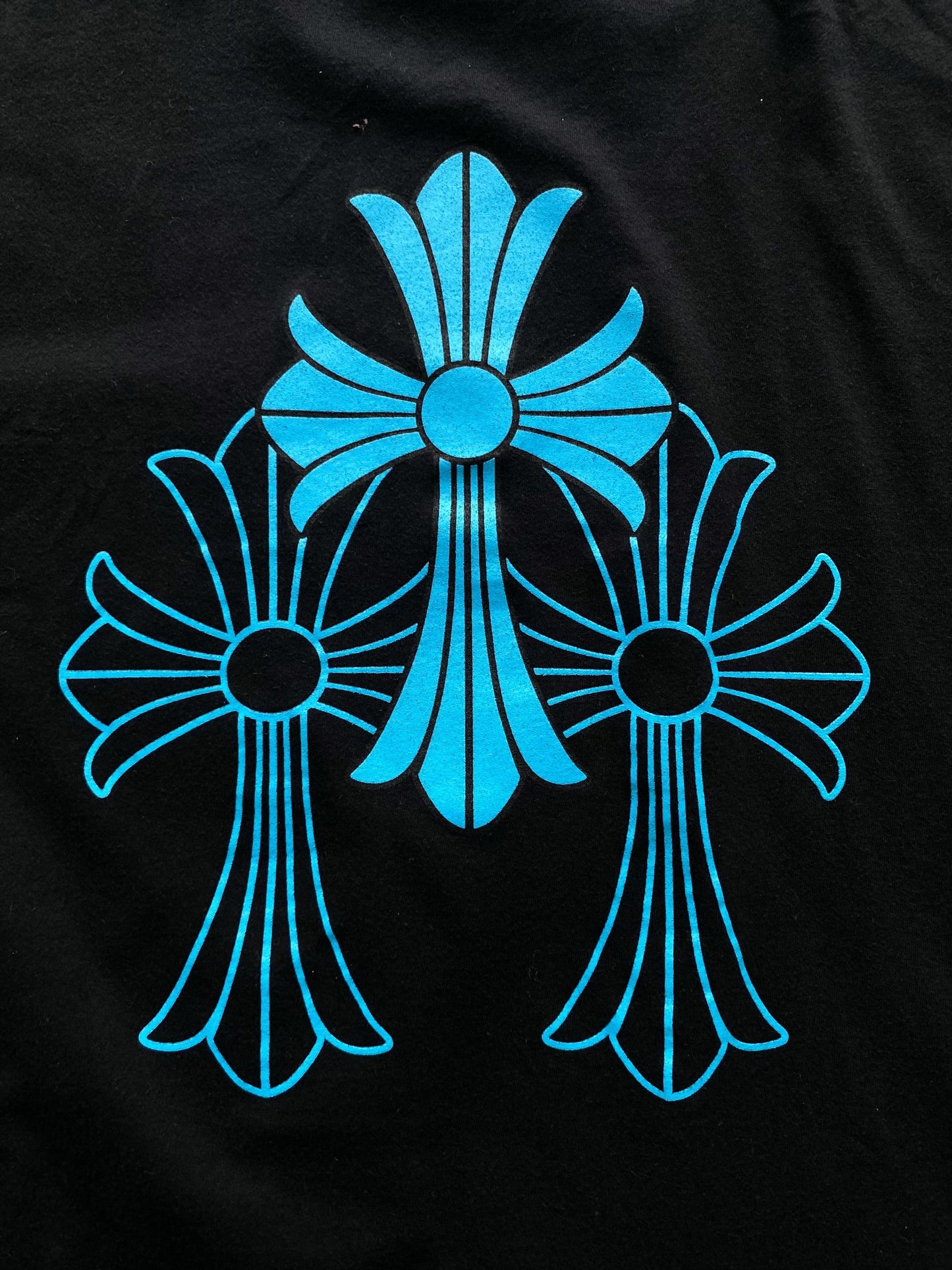 Chrome Hearts Black & Blue Triple Cross T-Shirt