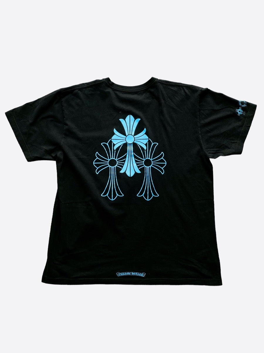 Chrome Hearts Black & Blue Triple Cross T-Shirt