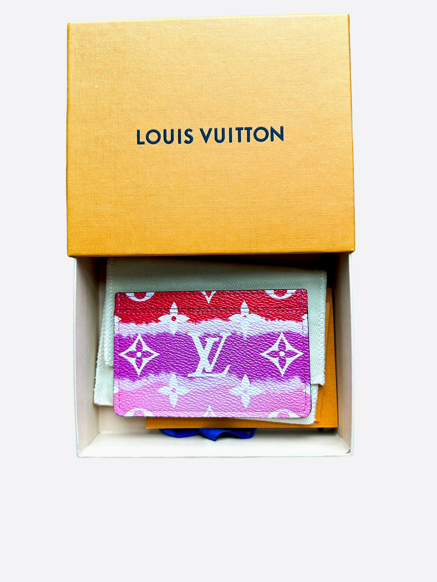 Louis Vuitton Pink & Red Monogram Escale Card Holder