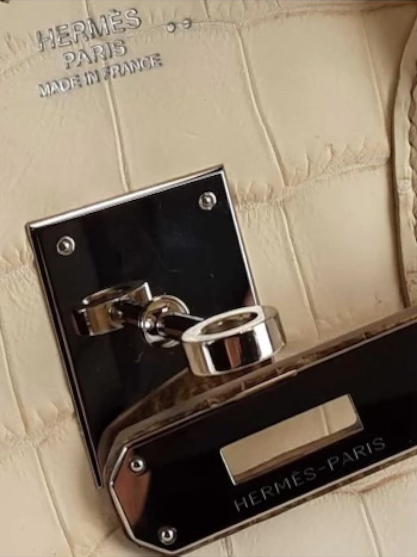 Hermès Himalaya Matte Crocodile Skin Birkin 25