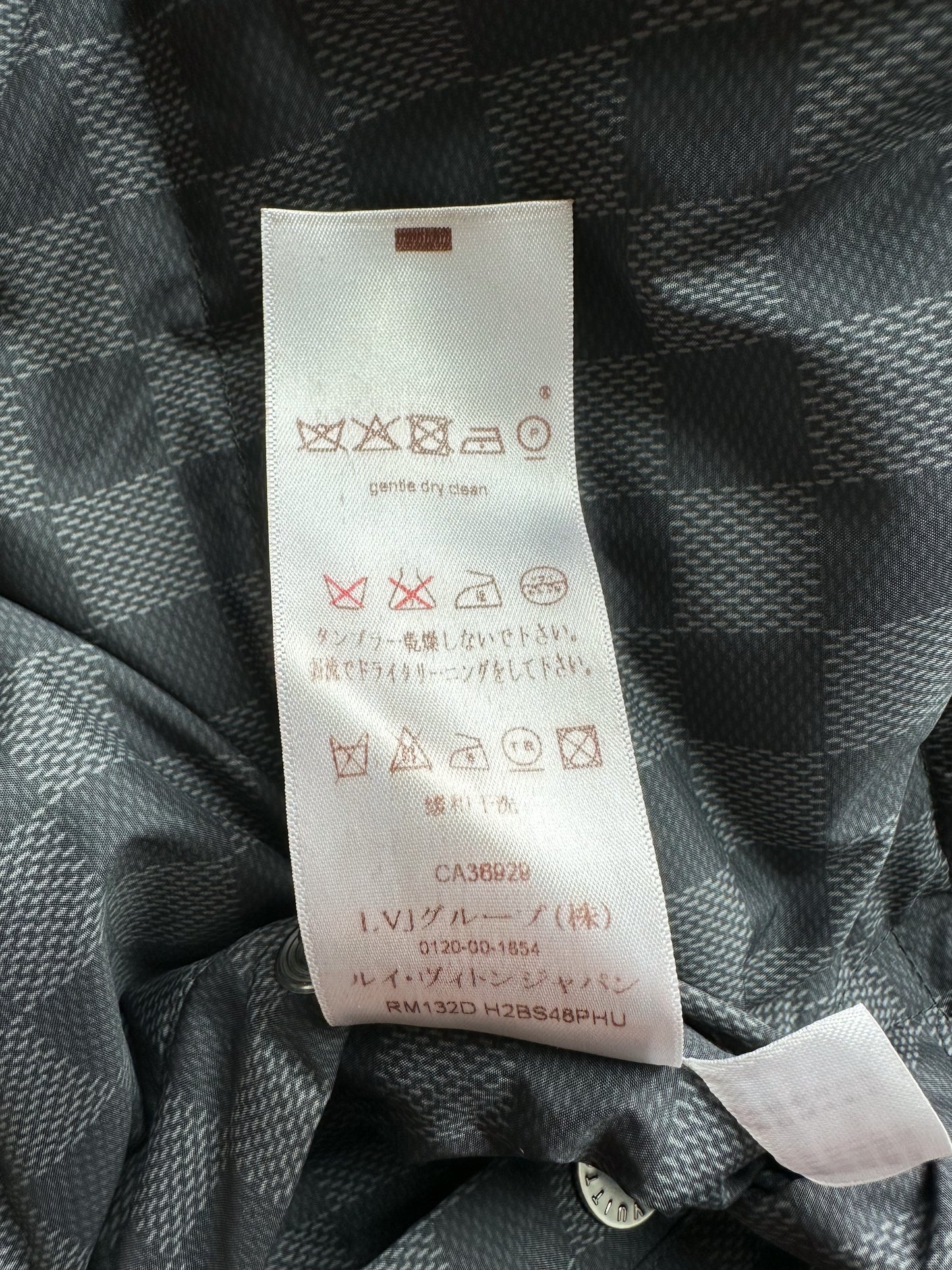 Louis Vuitton Black Damier Reversible Puffer Jacket