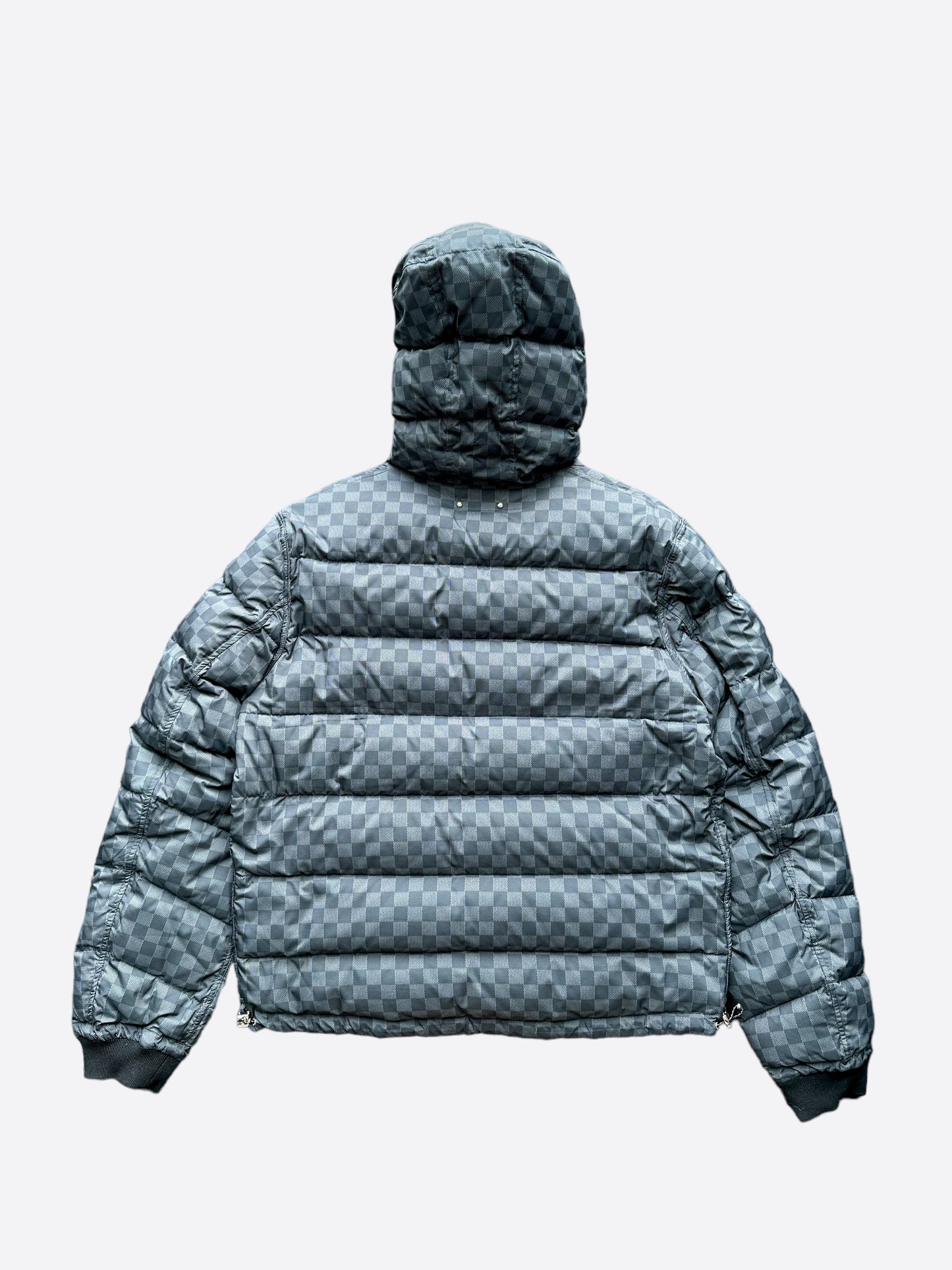 Louis Vuitton Black Damier Reversible Puffer Jacket