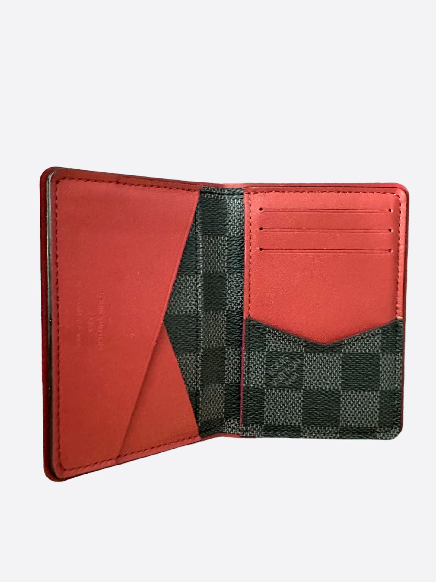 Louis Vuitton Black & Red Damier Graphite Pocket Organizer
