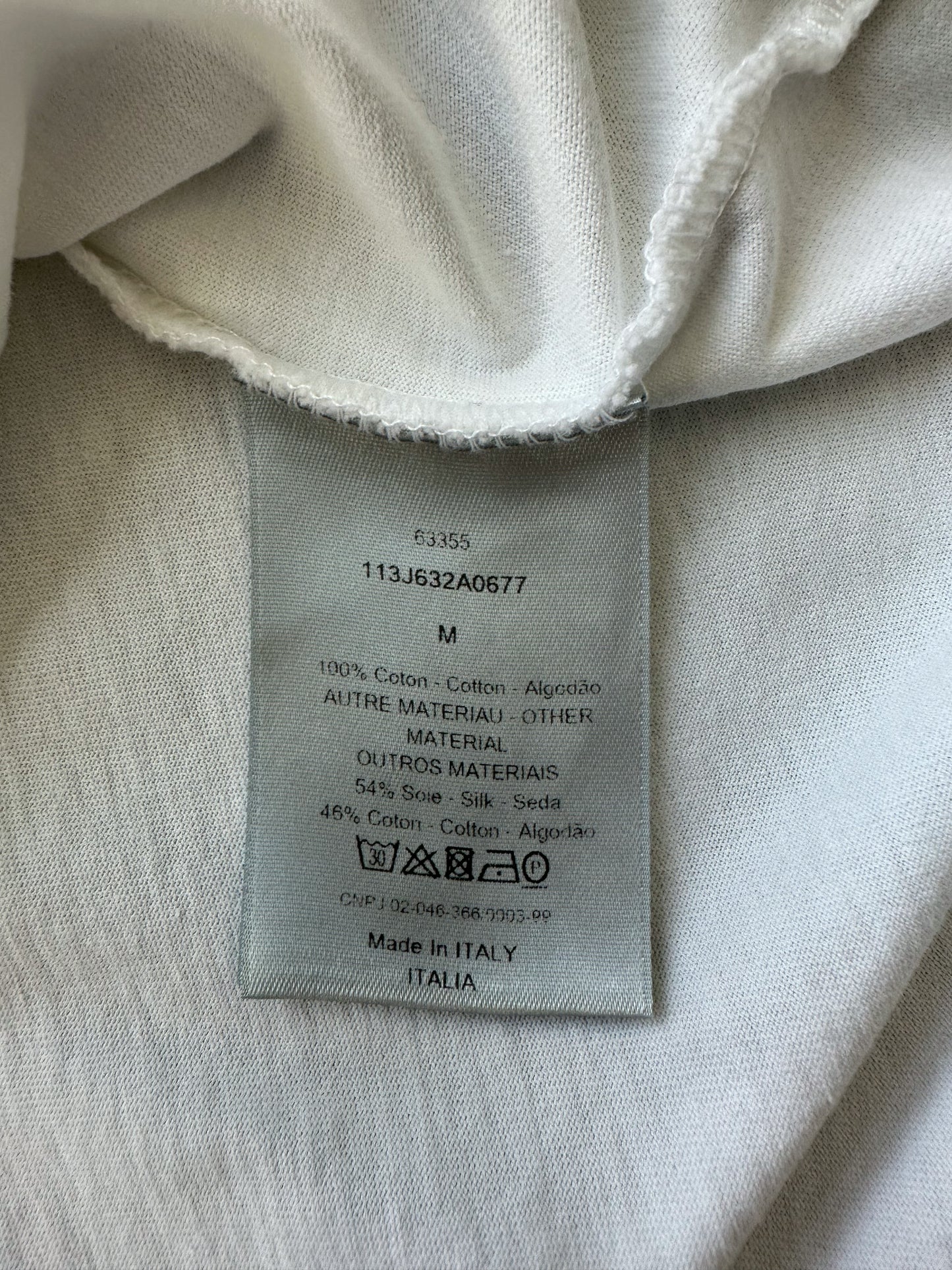 Dior White Oblique Layered T-Shirt