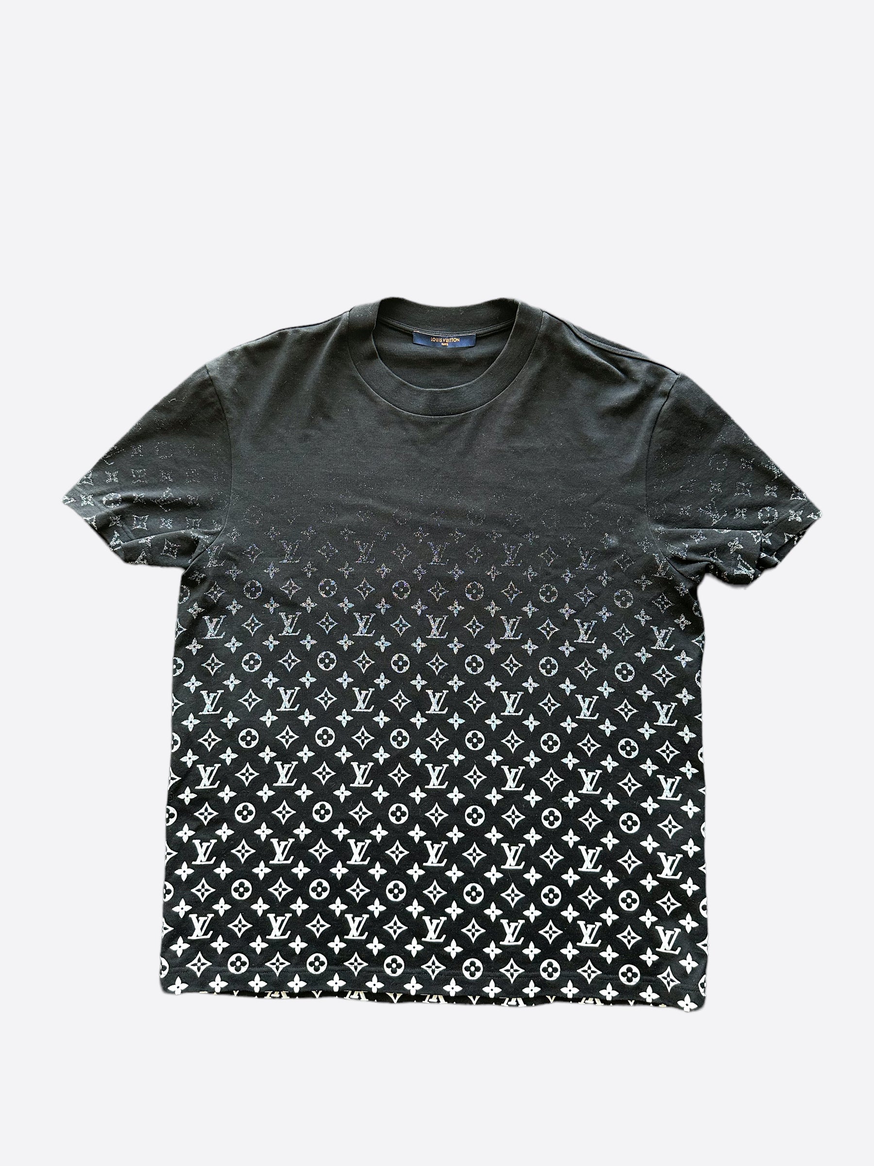 Louis Vuitton Black & White Monogram Gradient T-Shirt – Savonches