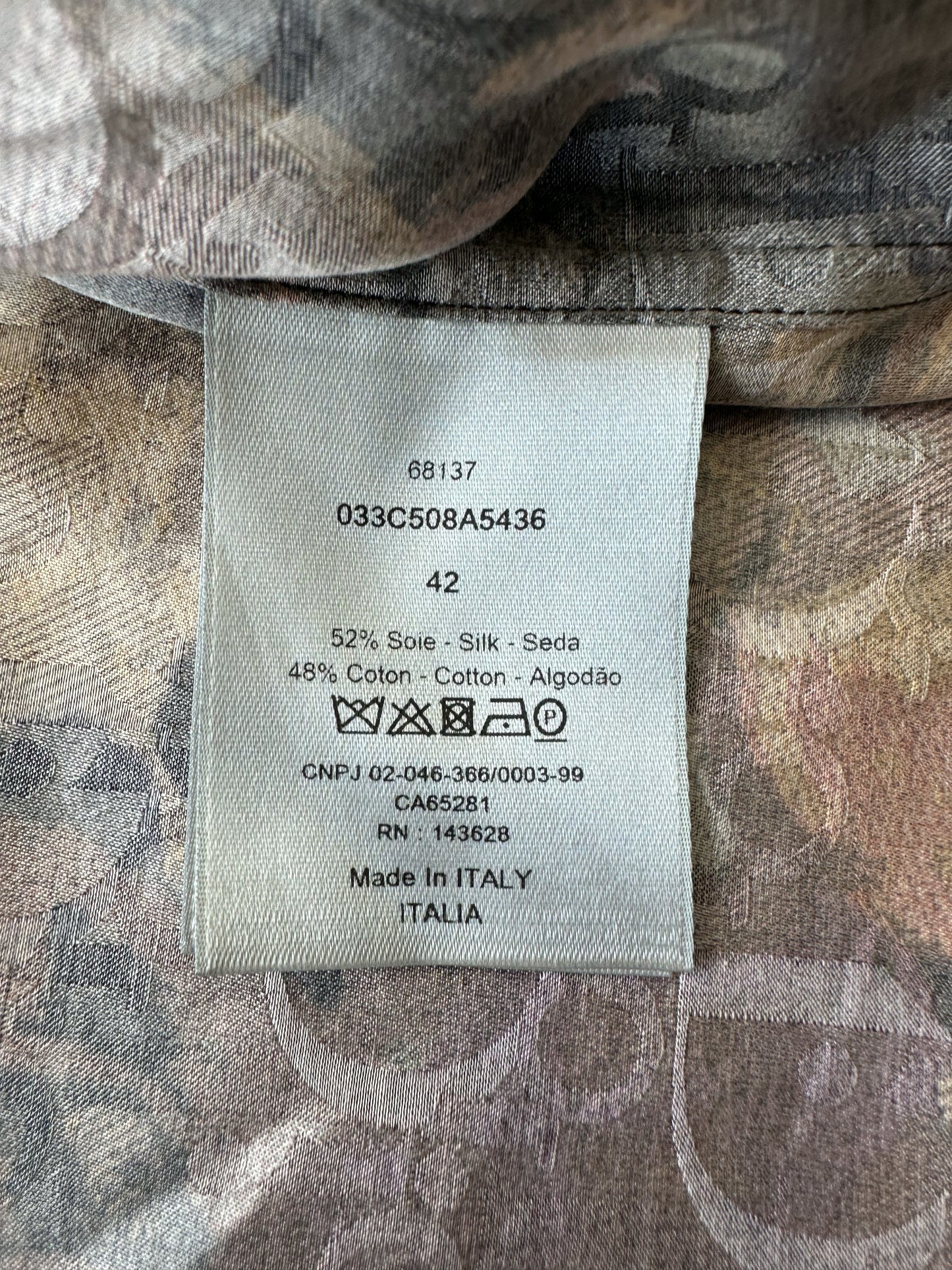 Dior Peter Doig Camouflage Oblique Button Up Shirt