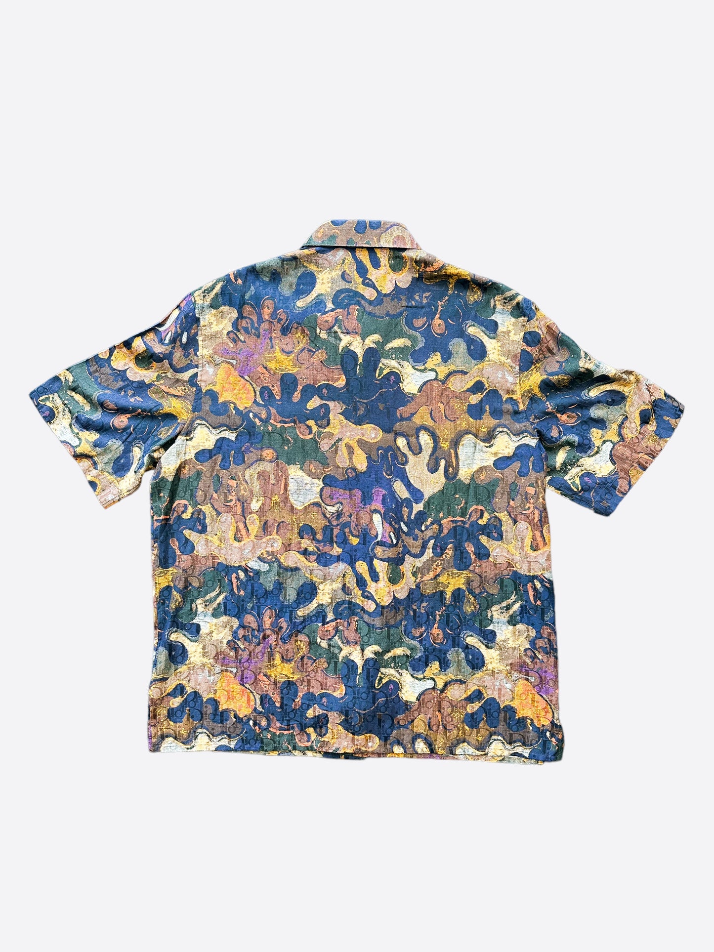 Dior Peter Doig Camouflage Oblique Button Up Shirt