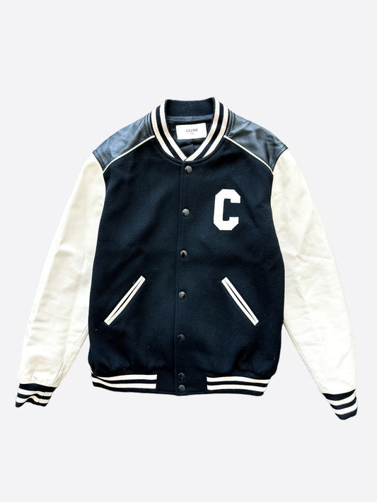 Celine Black & White C Logo Teddy Jacket