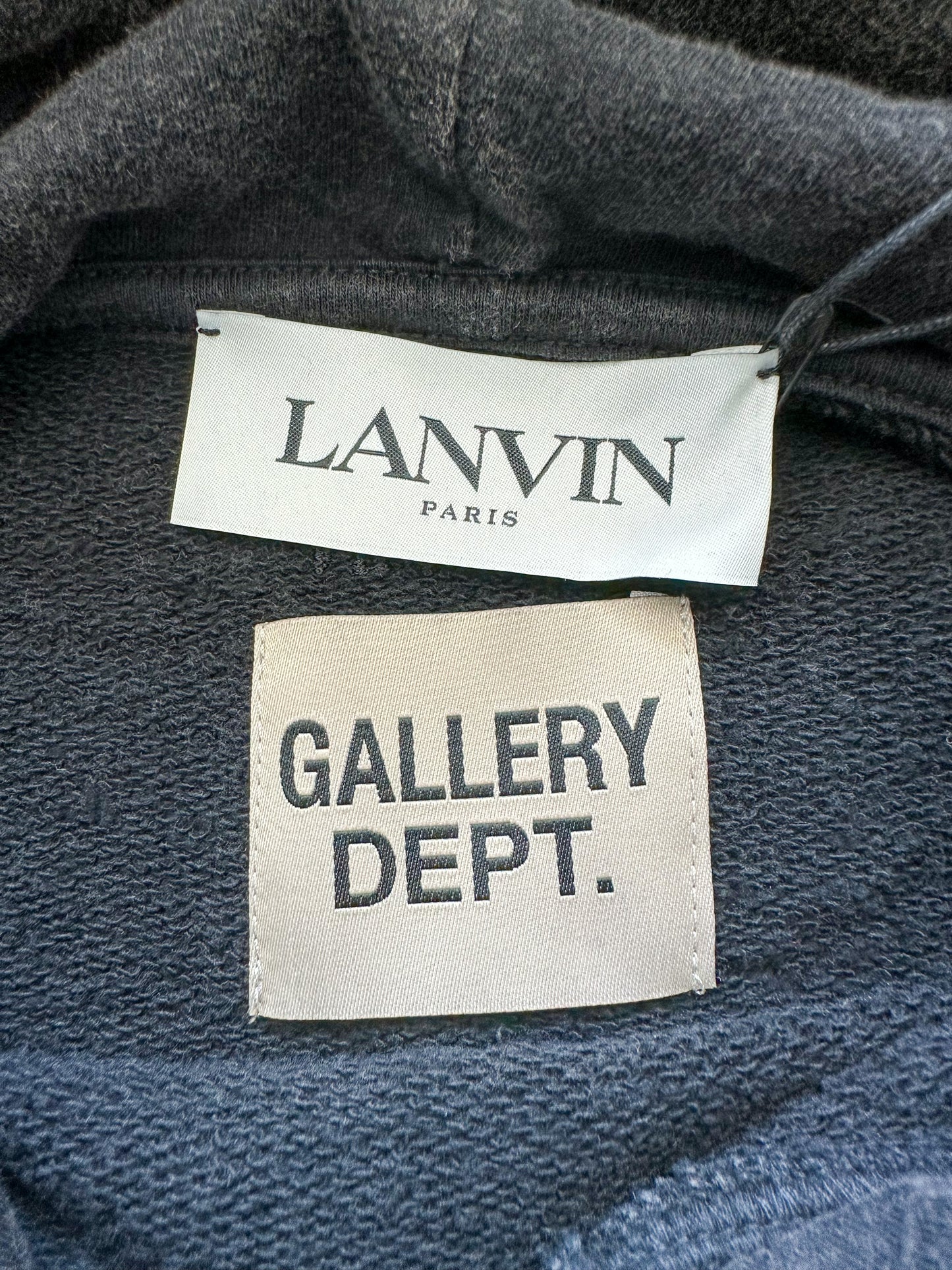 Gallery Dept Lanvin Black Paint Splatter Logo Hoodie