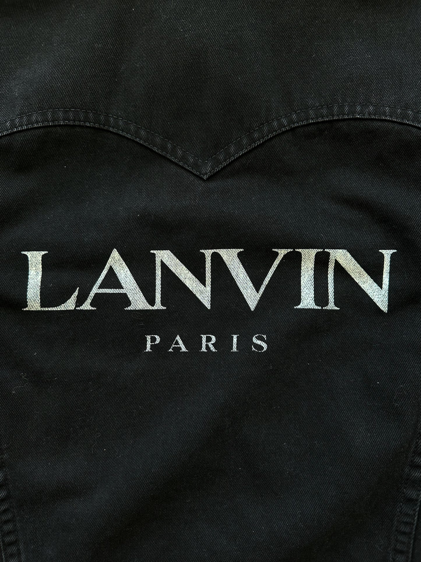 Gallery Dept Lanvin Black Oil Stain Denim Jacket