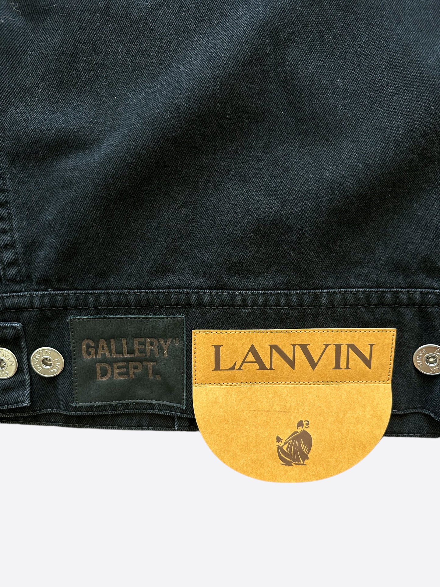 Gallery Dept Lanvin Black Oil Stain Denim Jacket