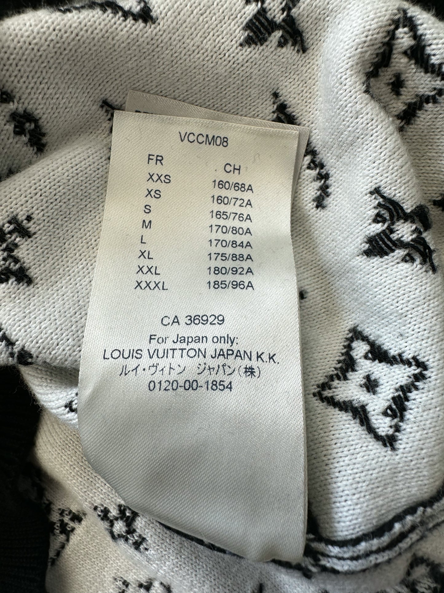 Louis Vuitton Black & White Gradient Monogram Sweater