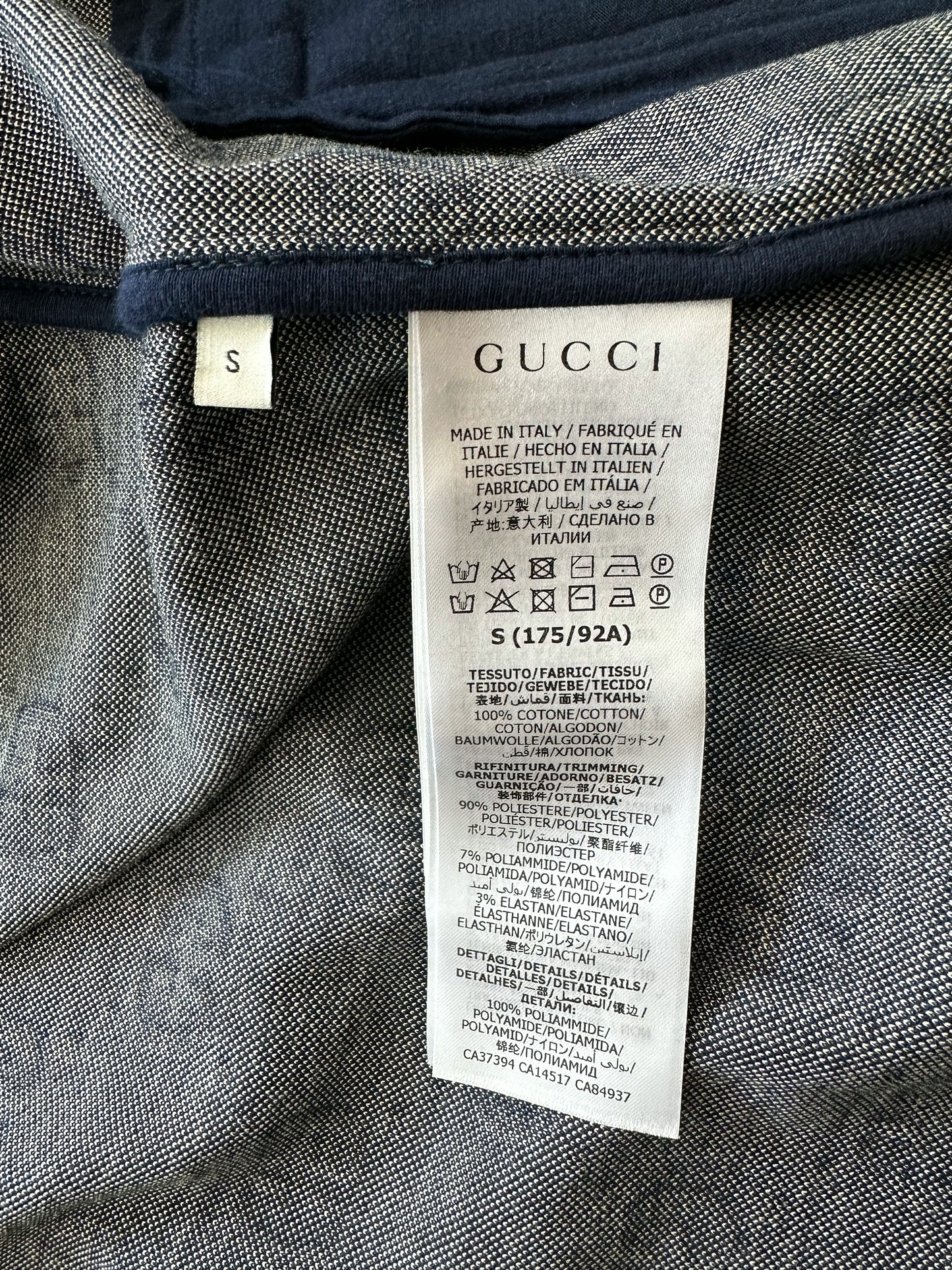 Gucci Blue Monogram Jacquard Track Jacket