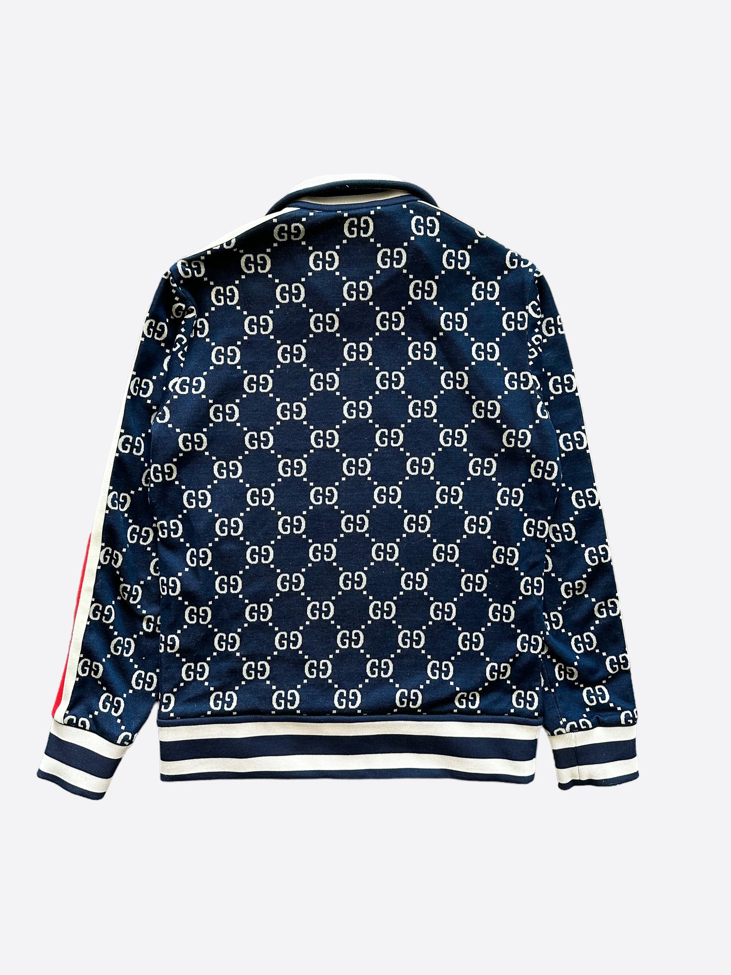 Gucci Blue Monogram Jacquard Track Jacket