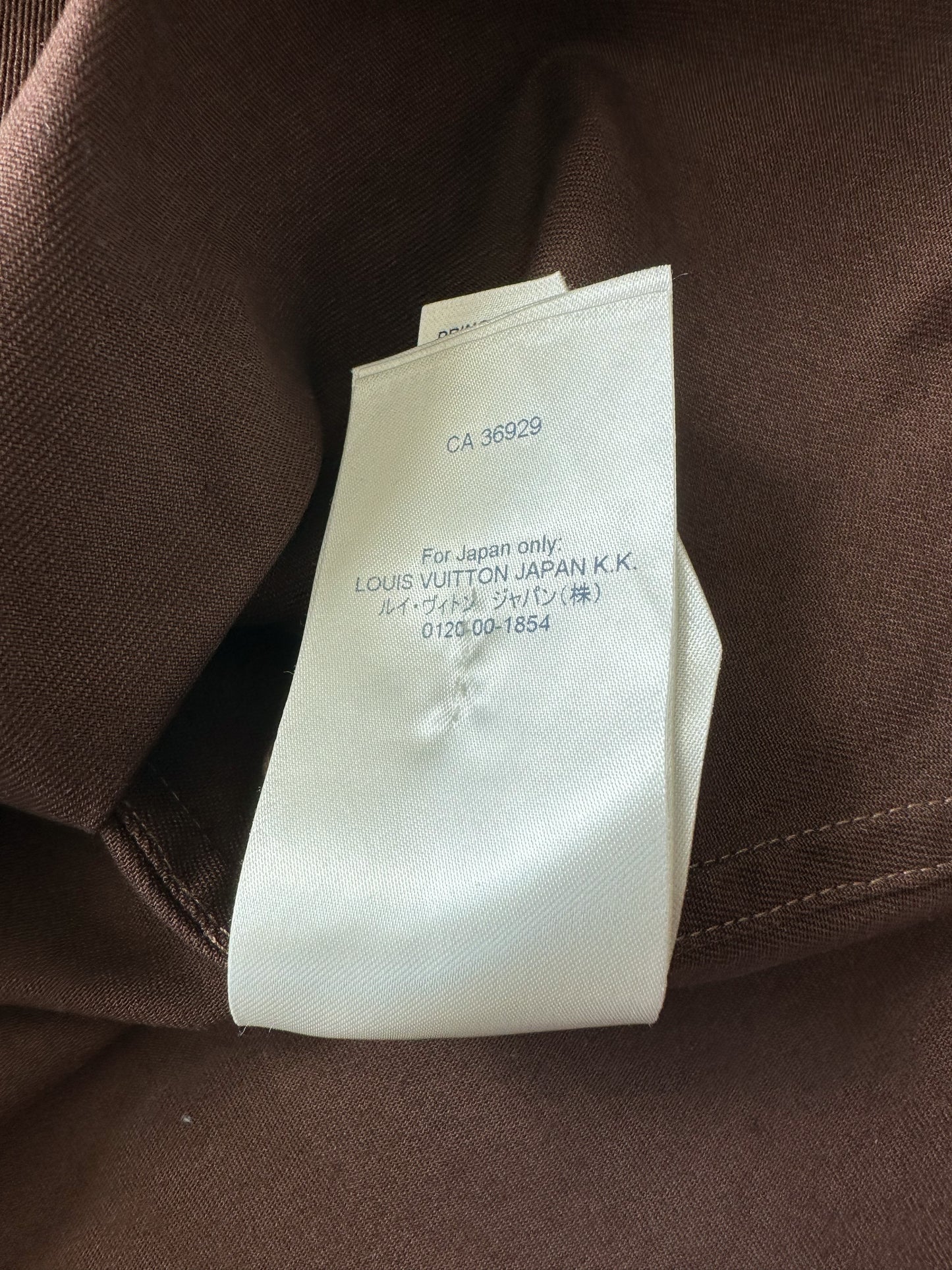 Louis Vuitton NBA Brown Multicolor Letters Button Up Shirt