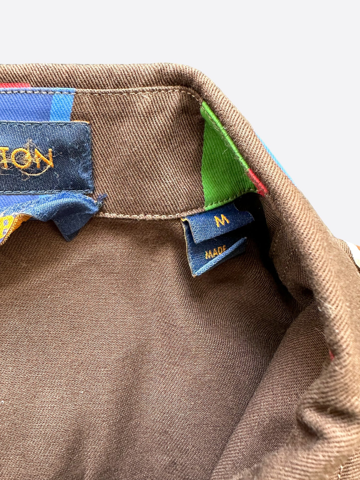 Louis Vuitton NBA Brown Multicolor Letters Button Up Shirt