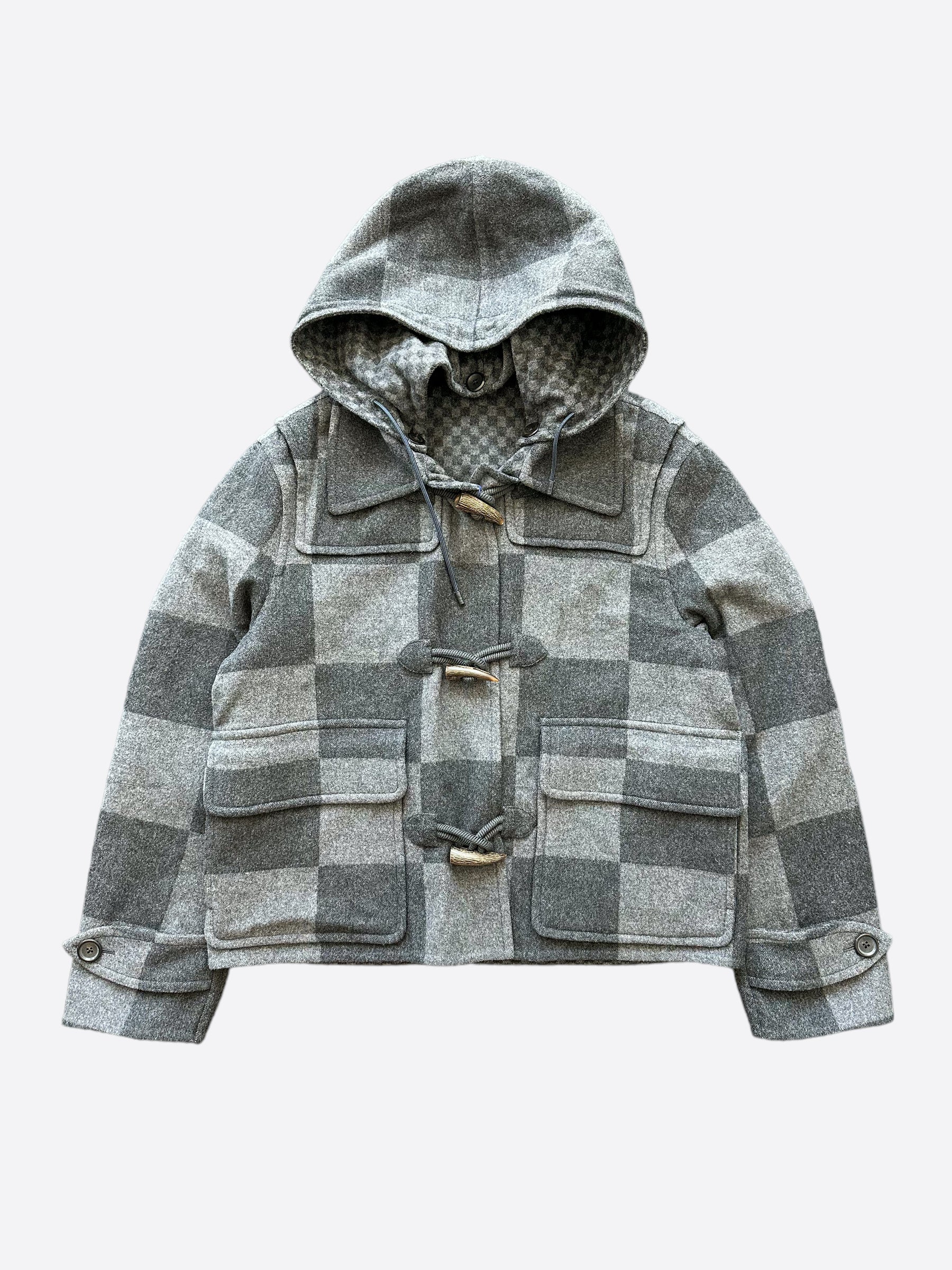 Louis Vuitton Nigo Grey Giant Damier Duffle Coat – Savonches