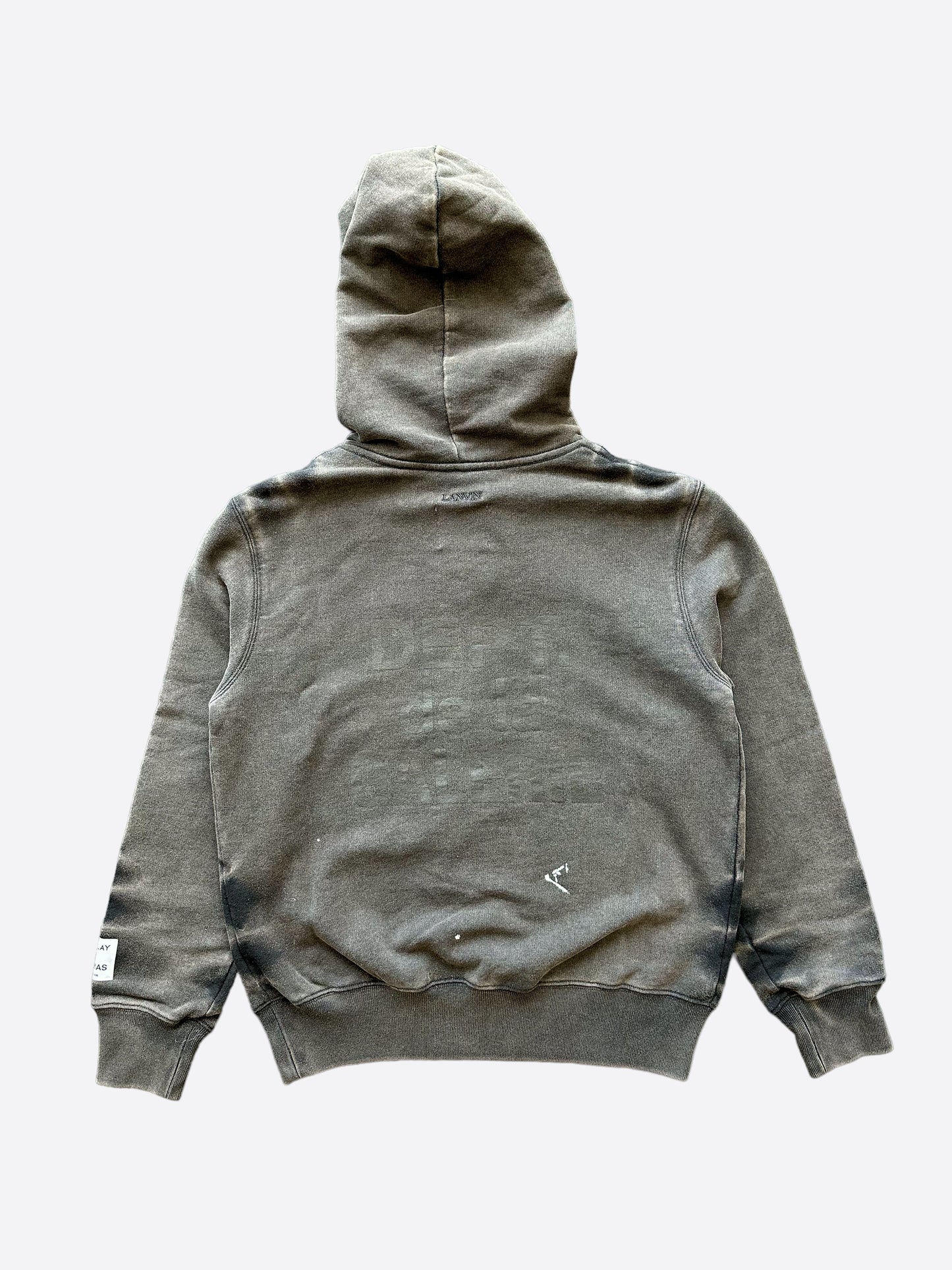 Gallery Dept Lanvin Black Paint Splatter Logo Hoodie