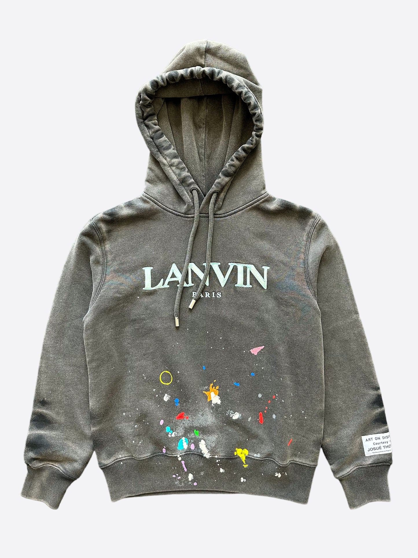 Gallery Dept Lanvin Black Paint Splatter Logo Hoodie