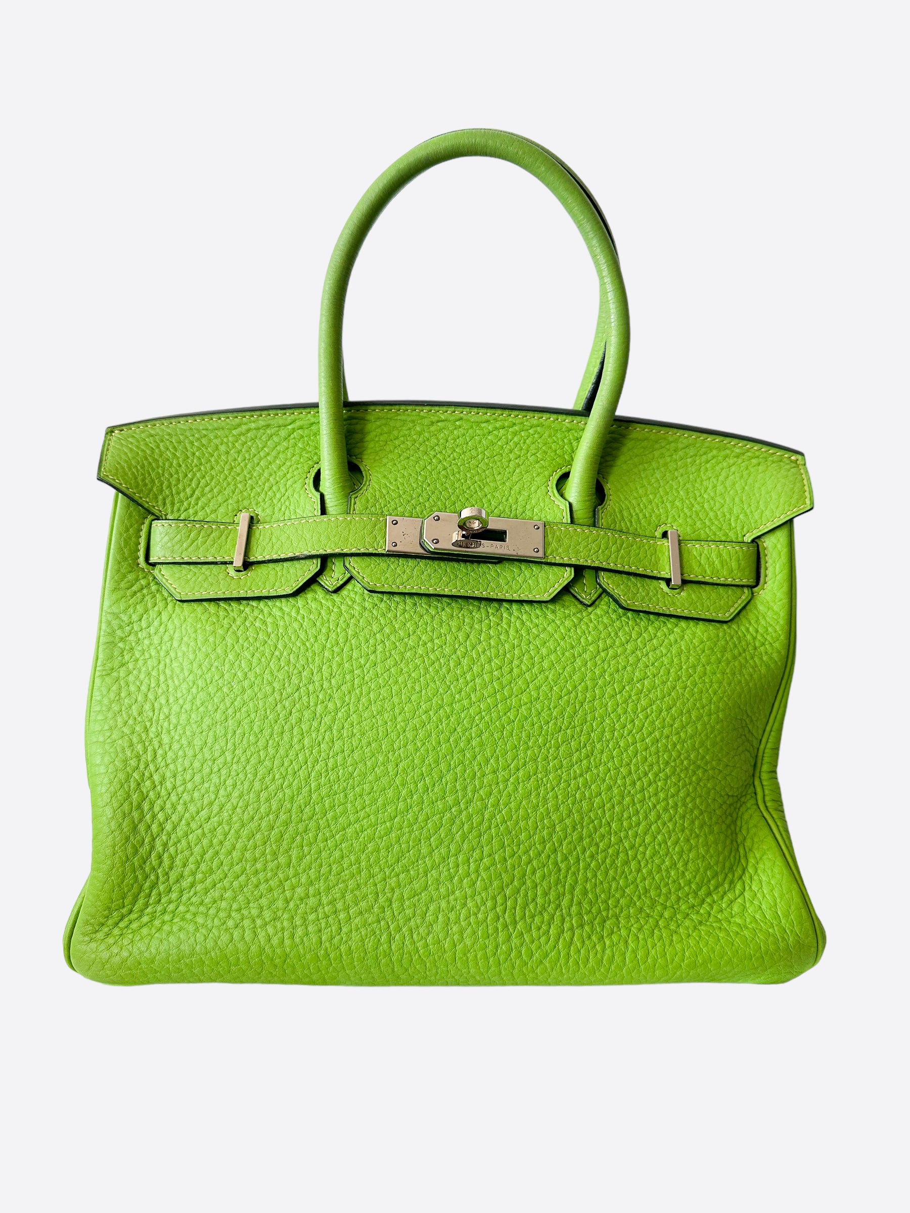 Herm s Lime Green Togo Leather Birkin 30