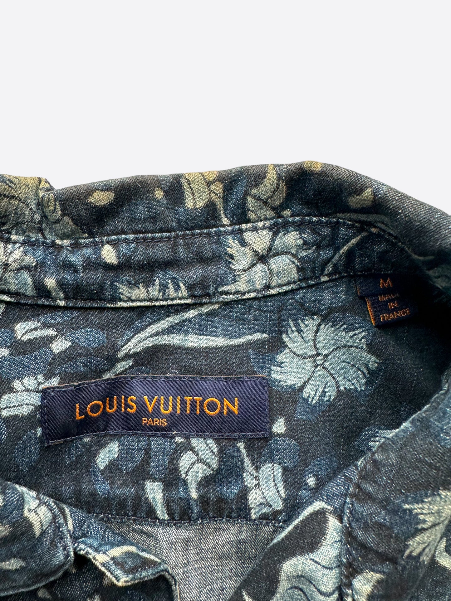 Louis Vuitton Navy Floral Button Up Shirt