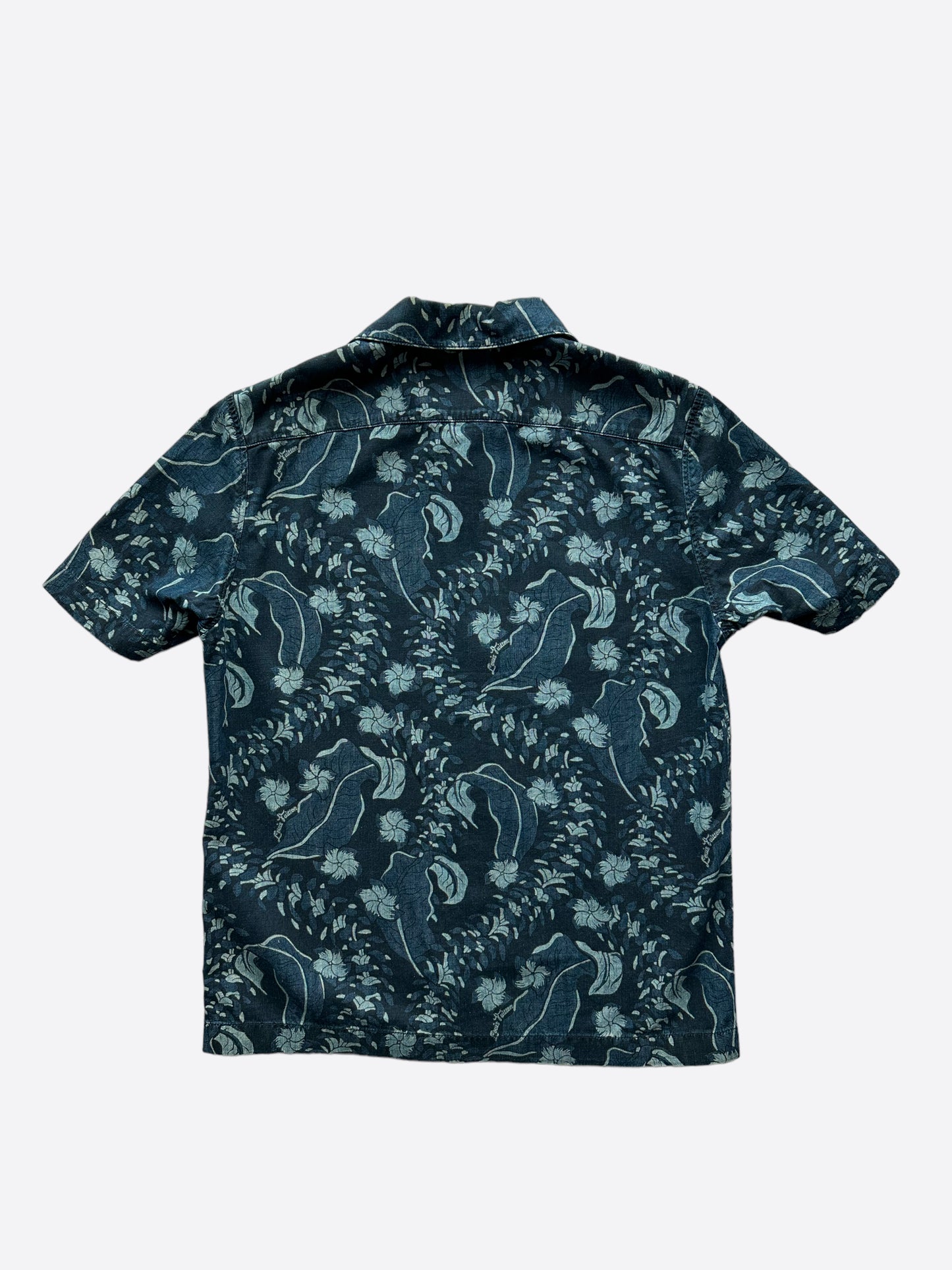 Louis Vuitton Navy Floral Button Up Shirt