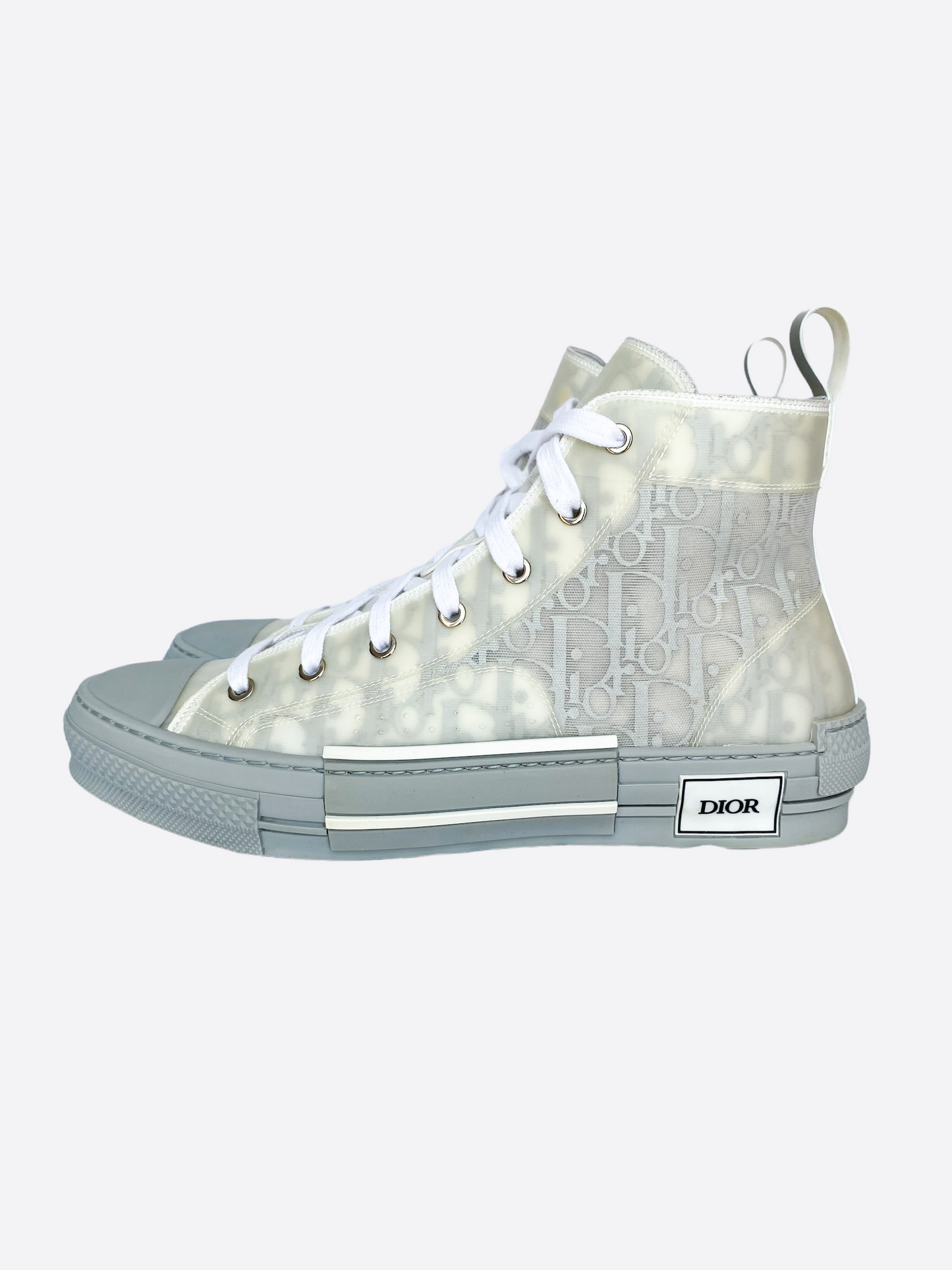 Dior Oblique Grey B23 High Top Sneaker