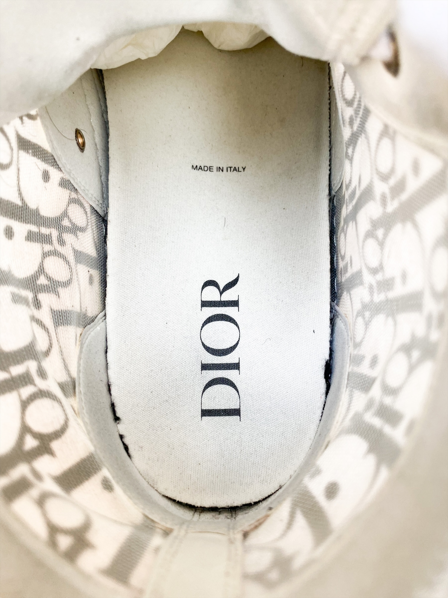 Dior Oblique Grey B23 High Top Sneaker