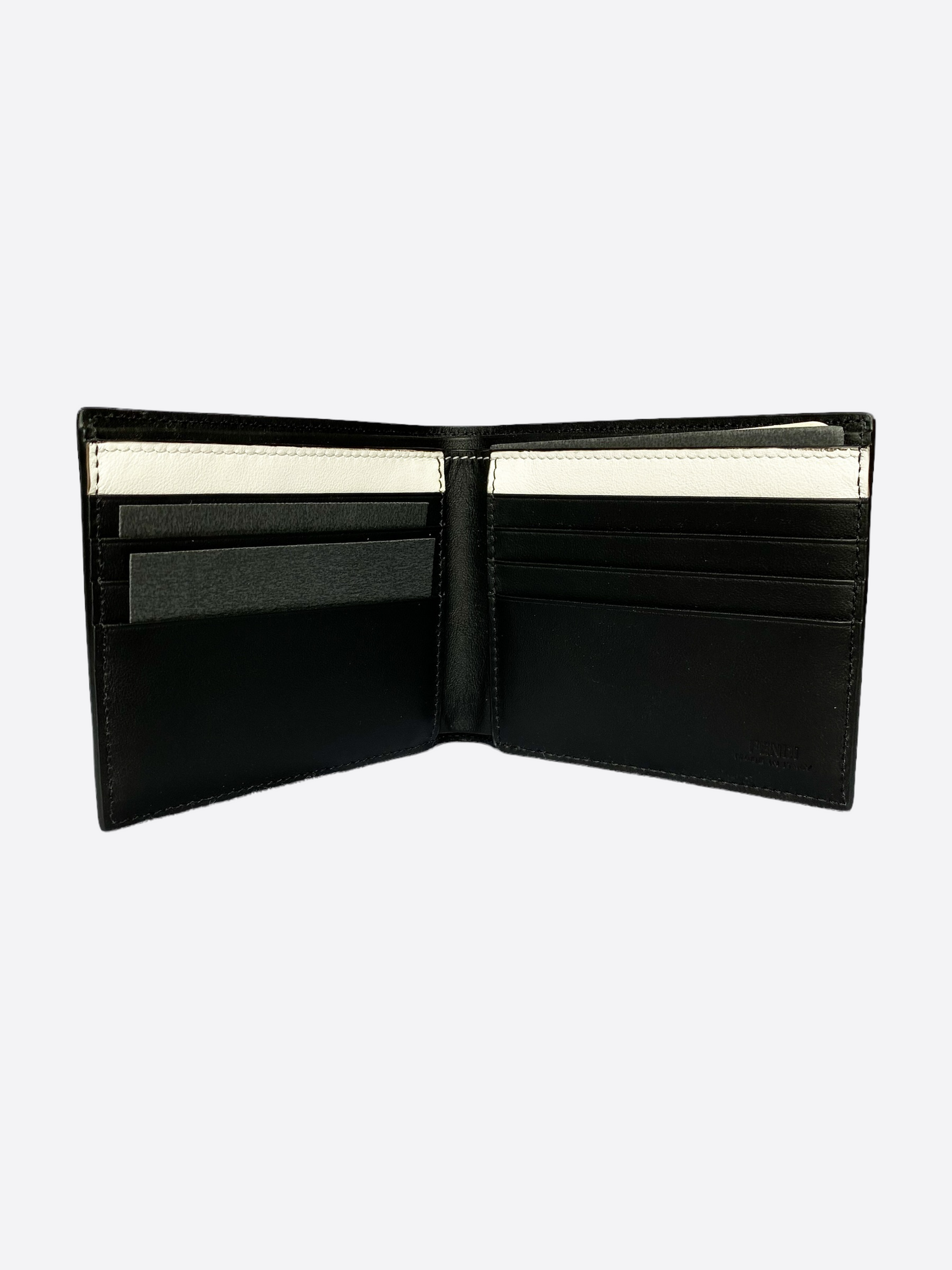 Fendi Black & White Striped Wallet