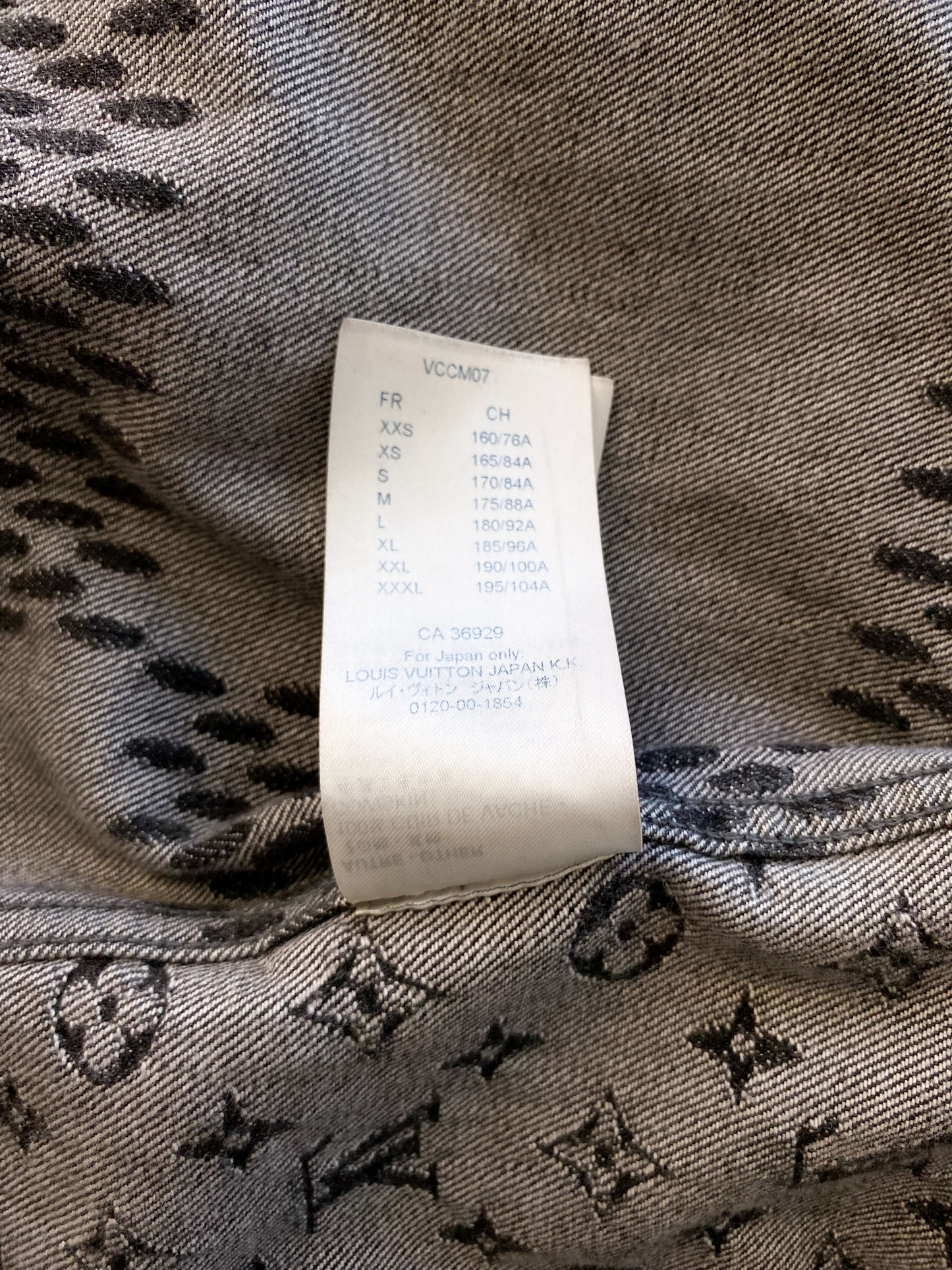 Louis Vuitton Nigo Grey Monogram Denim Jacket