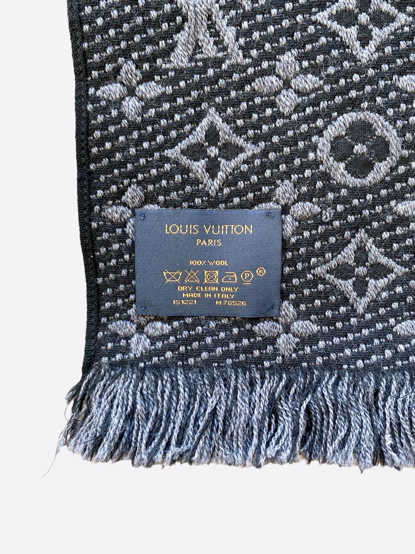 Louis Vuitton Grey Monogram Classic Scarf