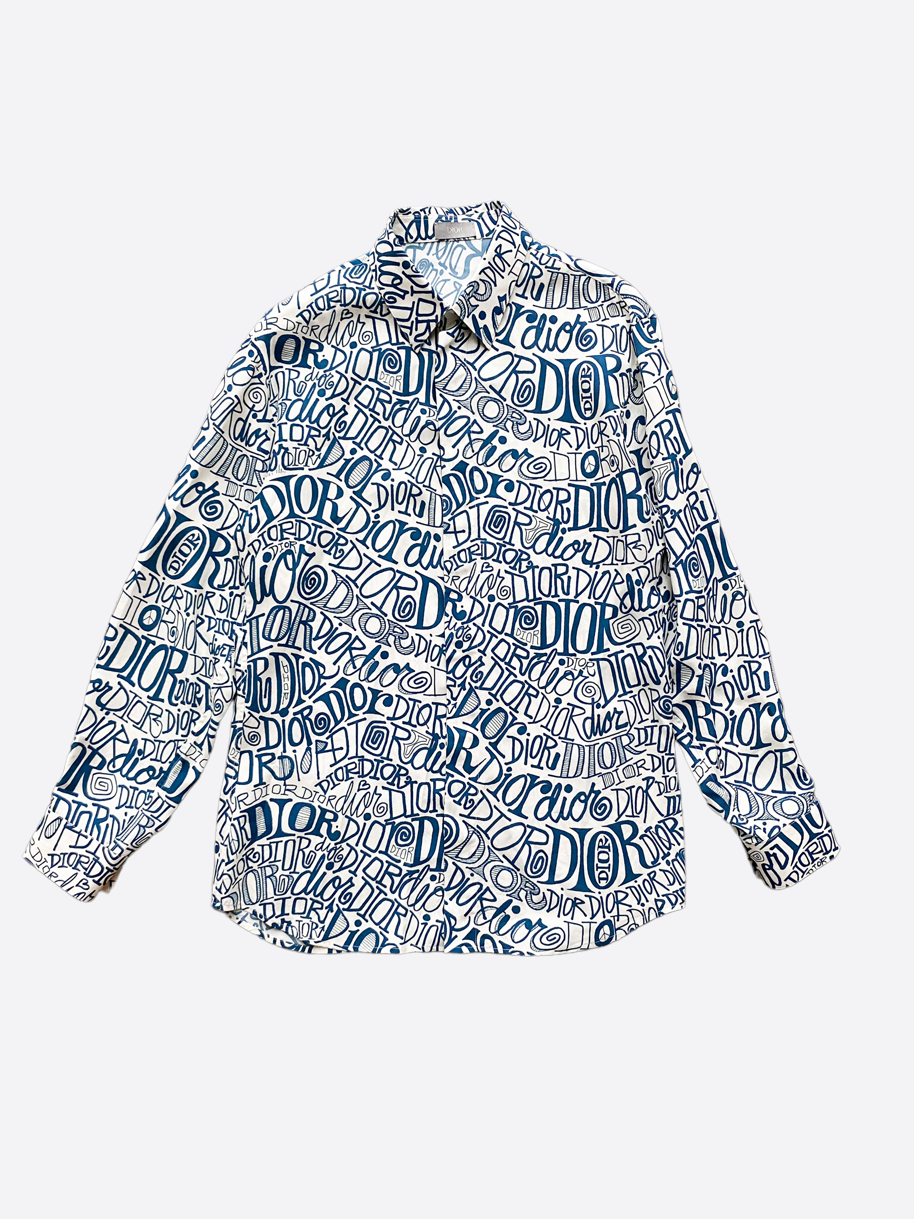 Dior Stussy All Over Print Button Up Shirt – Savonches