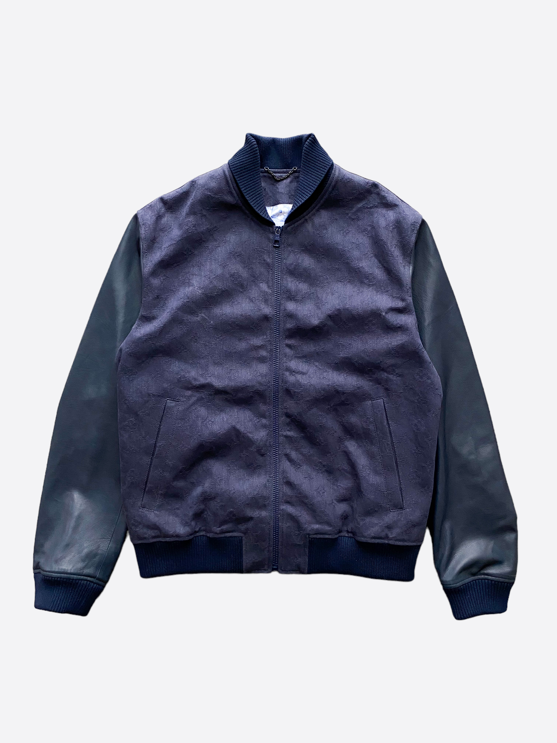 Louis Vuitton Navy Watercolor Monogram Bomber Jacket – Savonches