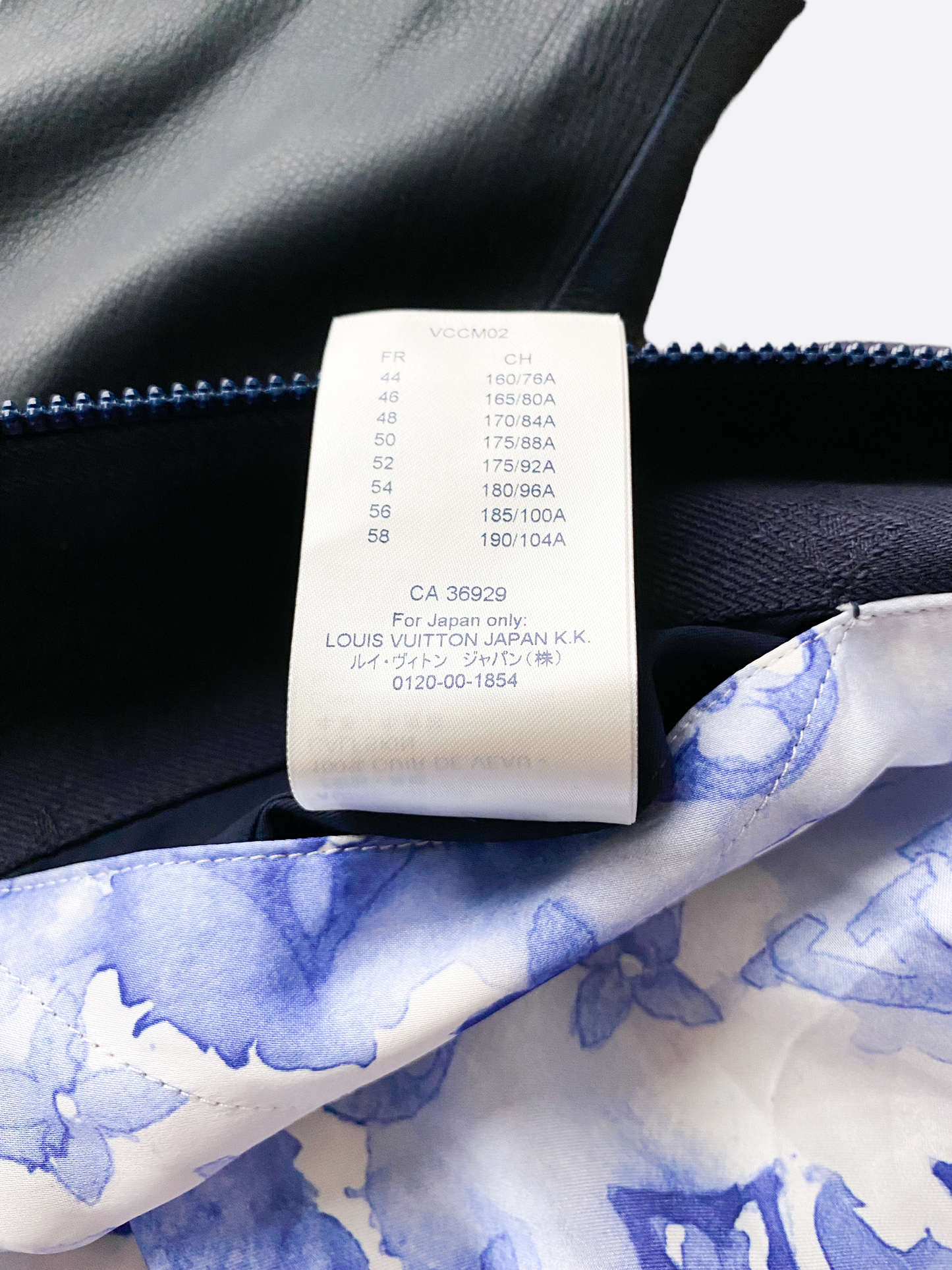 Louis Vuitton Navy Watercolor Monogram Bomber Jacket