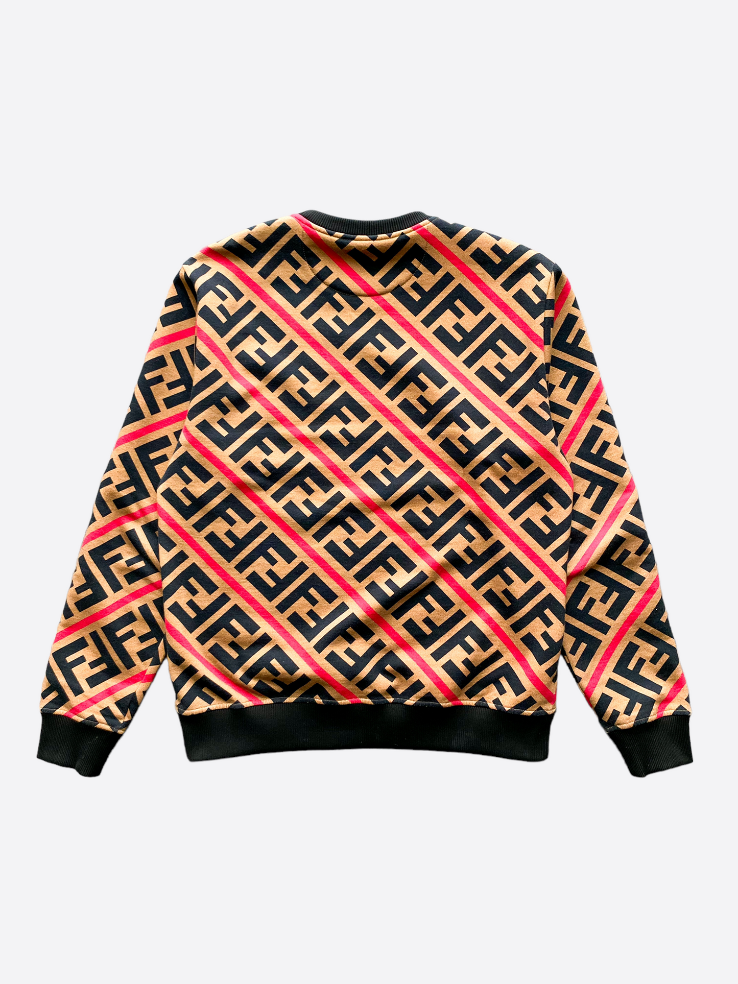 Fendi FF Logo Diagonal Stripe Monogram Sweater
