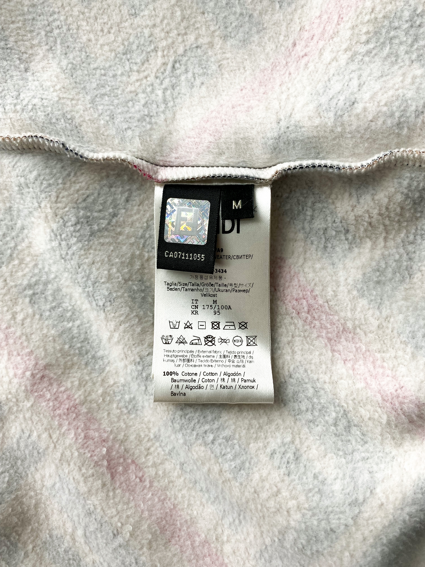Fendi FF Logo Diagonal Stripe Monogram Sweater